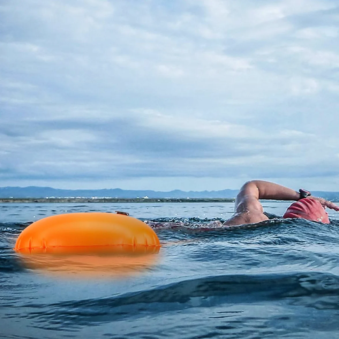 Confezione da traino galleggiante impermeabile gonfiabile in PVC per triathlon nuoto attività all'aria aperta