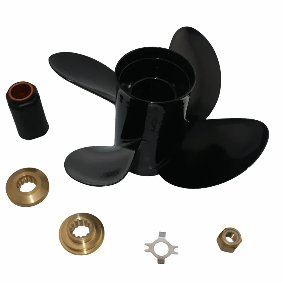 Boatman Elica fuoribordo 4 pale Mercury 25-70 CV 13 scanalature kit hub intercambiabile