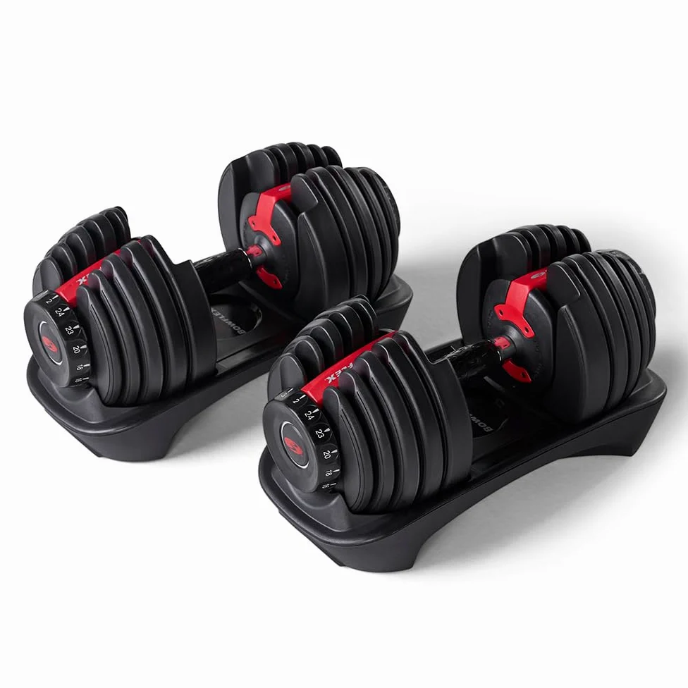 Bowflex SelectTech 552i Manubri Regolabili (Coppia) 2–24 kg – 15 Pesi in 1, Design Compatto Salvaspazio, Ideali per Home Gym, Allenamento Progressivo, App JRNY Inclusa (2 Mesi Gratis)