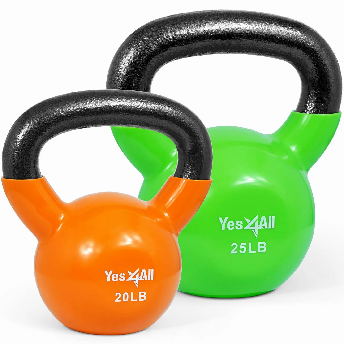 Yes4All Kettlebell in ghisa rivestita in vinile