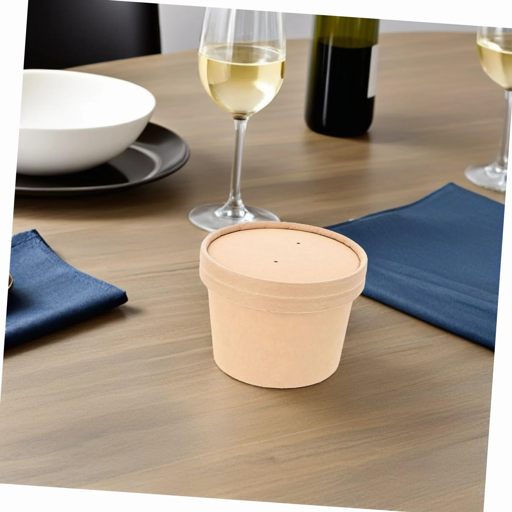 Set da 10 Coppette Gelato Carta 8oz Coperchio, Tazze Monoporzione per Gelati e Snack