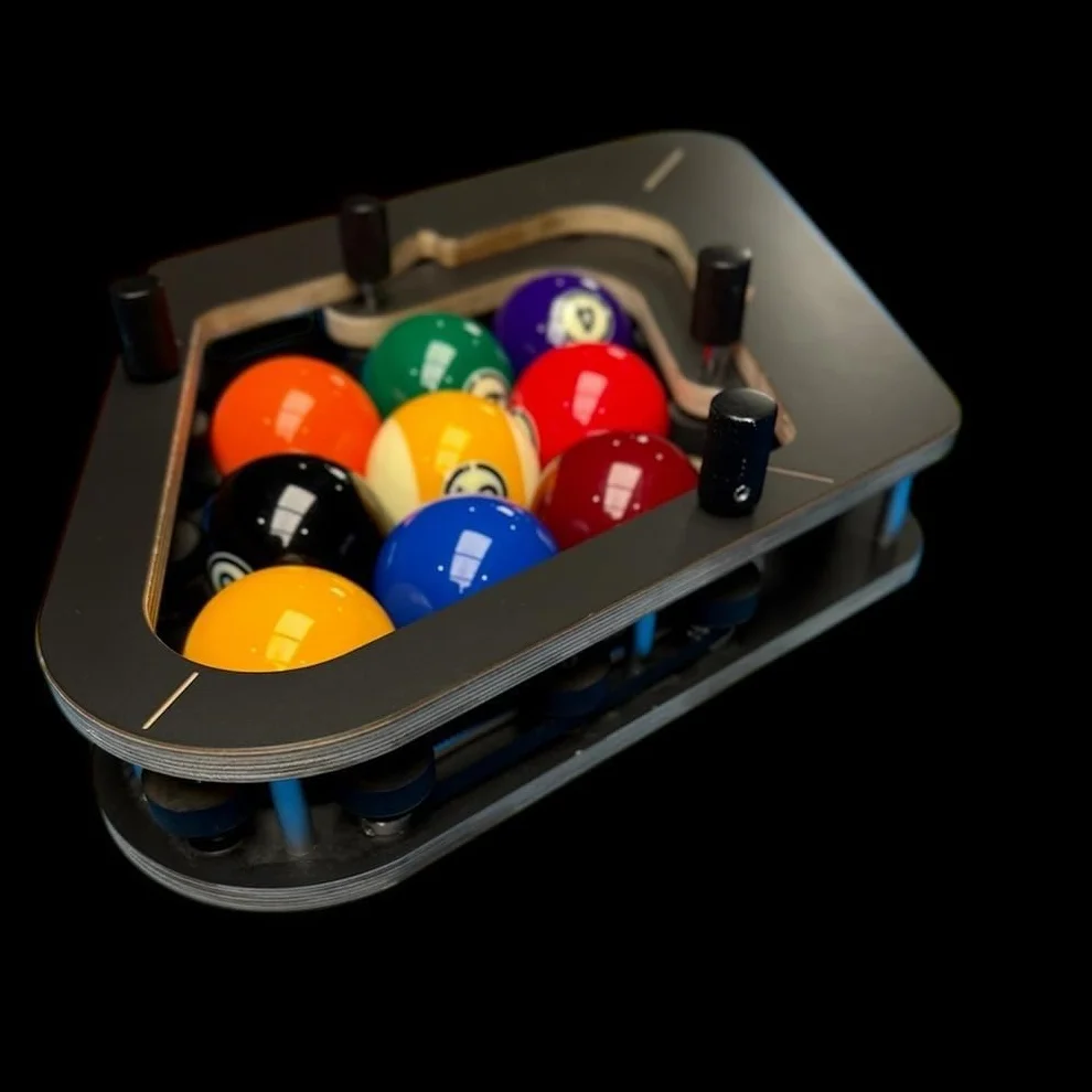 Bitman-Rack 9-Ball PRO Sistema di Rack per Biliardo di Precisione Legno Massello 8-Ball/9-Ball