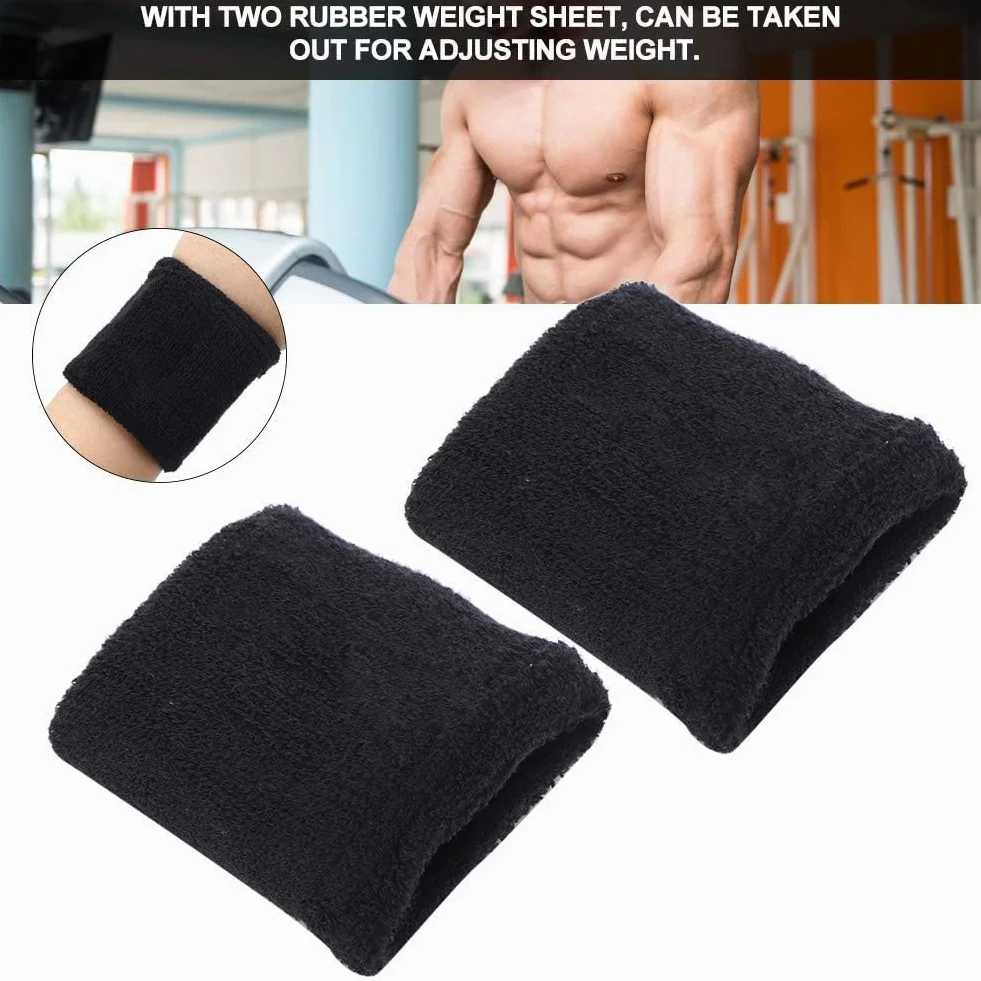Peso Polso Guard 0.5KG Polsi Avvolge Sollevamento Pesi Sacchi di Sabbia Allenamento Fitness Uomini Donne Nero