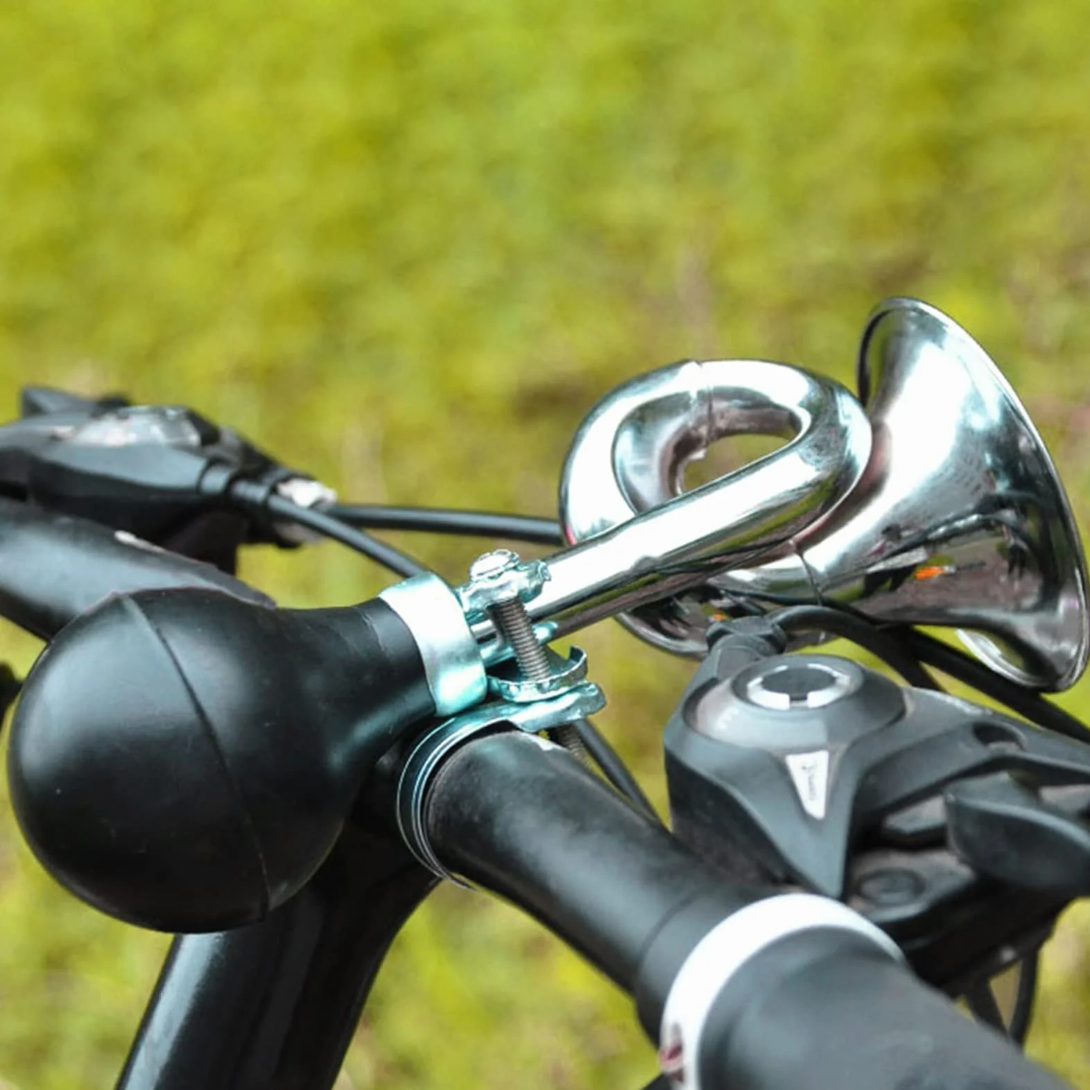 Clacson per Bicicletta in Metallo con Morsetto Regolabile 180x75x65mm