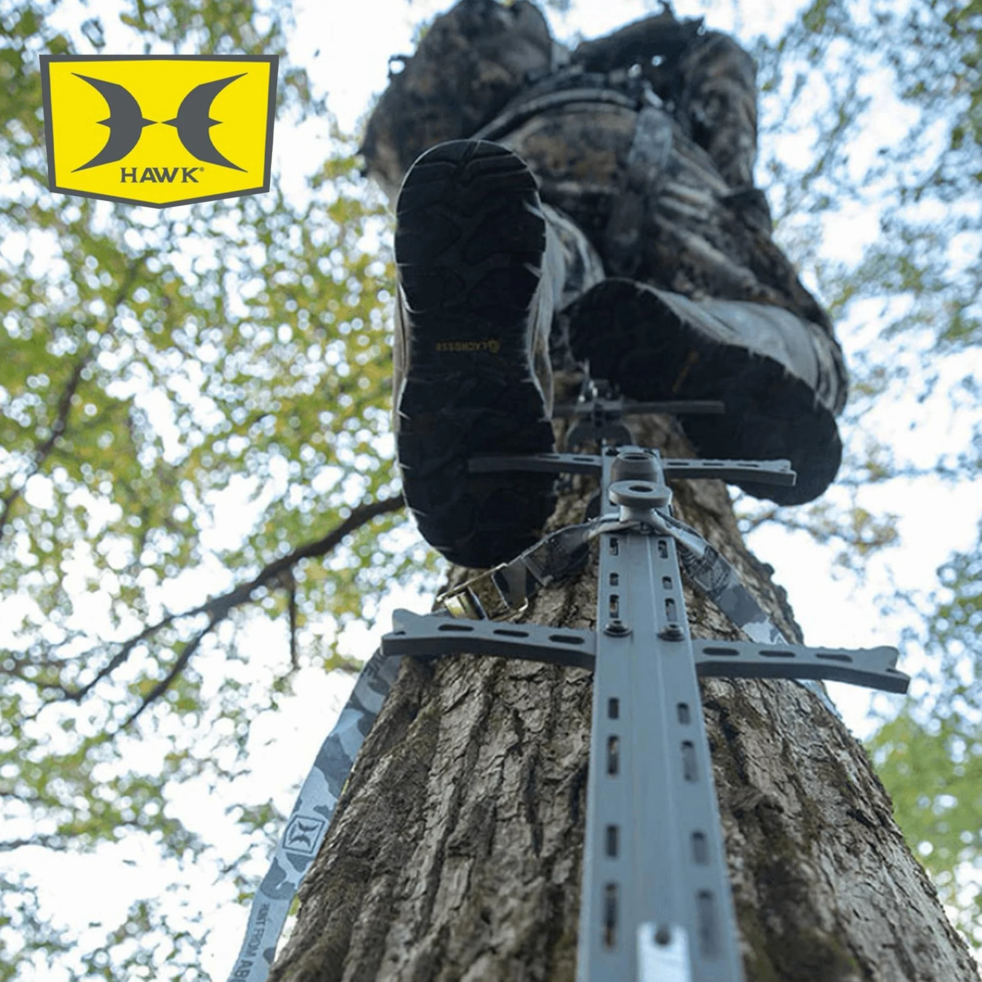 Hawk Bastone da Arrampicata a Elio, Confezione da 3, Grigio