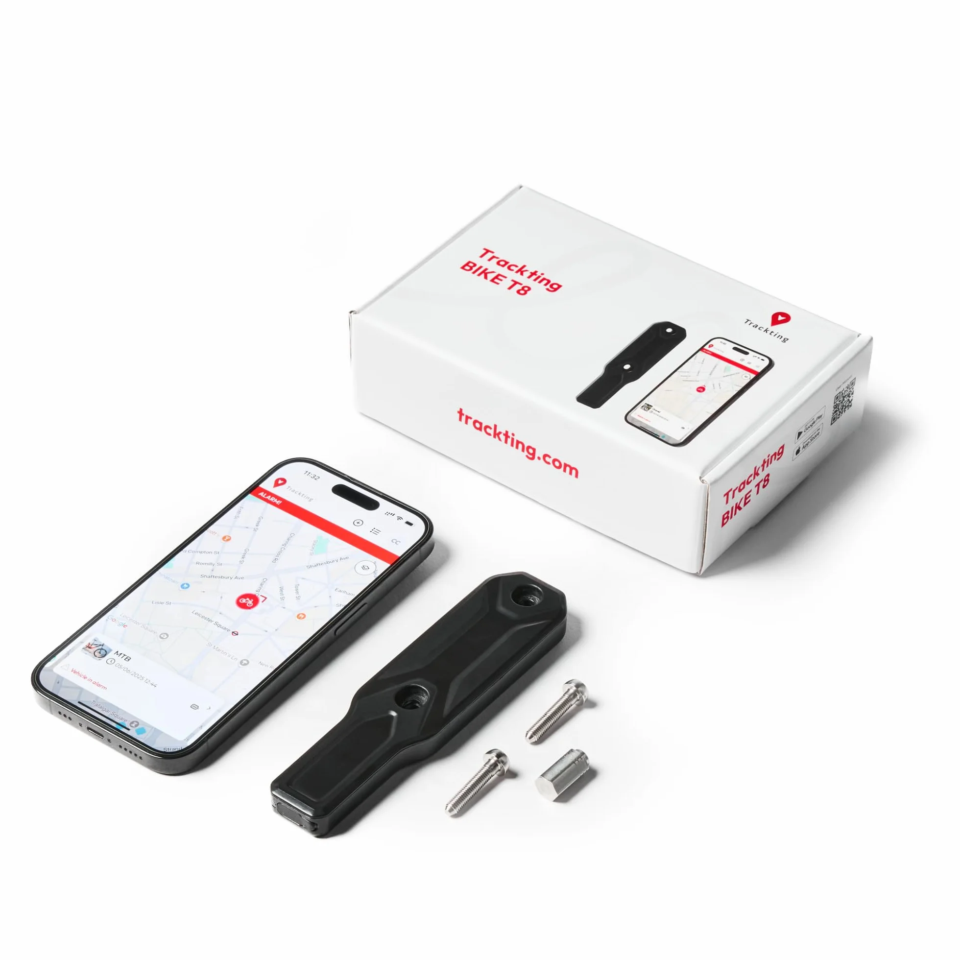 Tracker GPS Bici Antifurto T8 con Sensore di Movimento, Batteria Ricaricabile, Monitoraggio in Tempo Reale