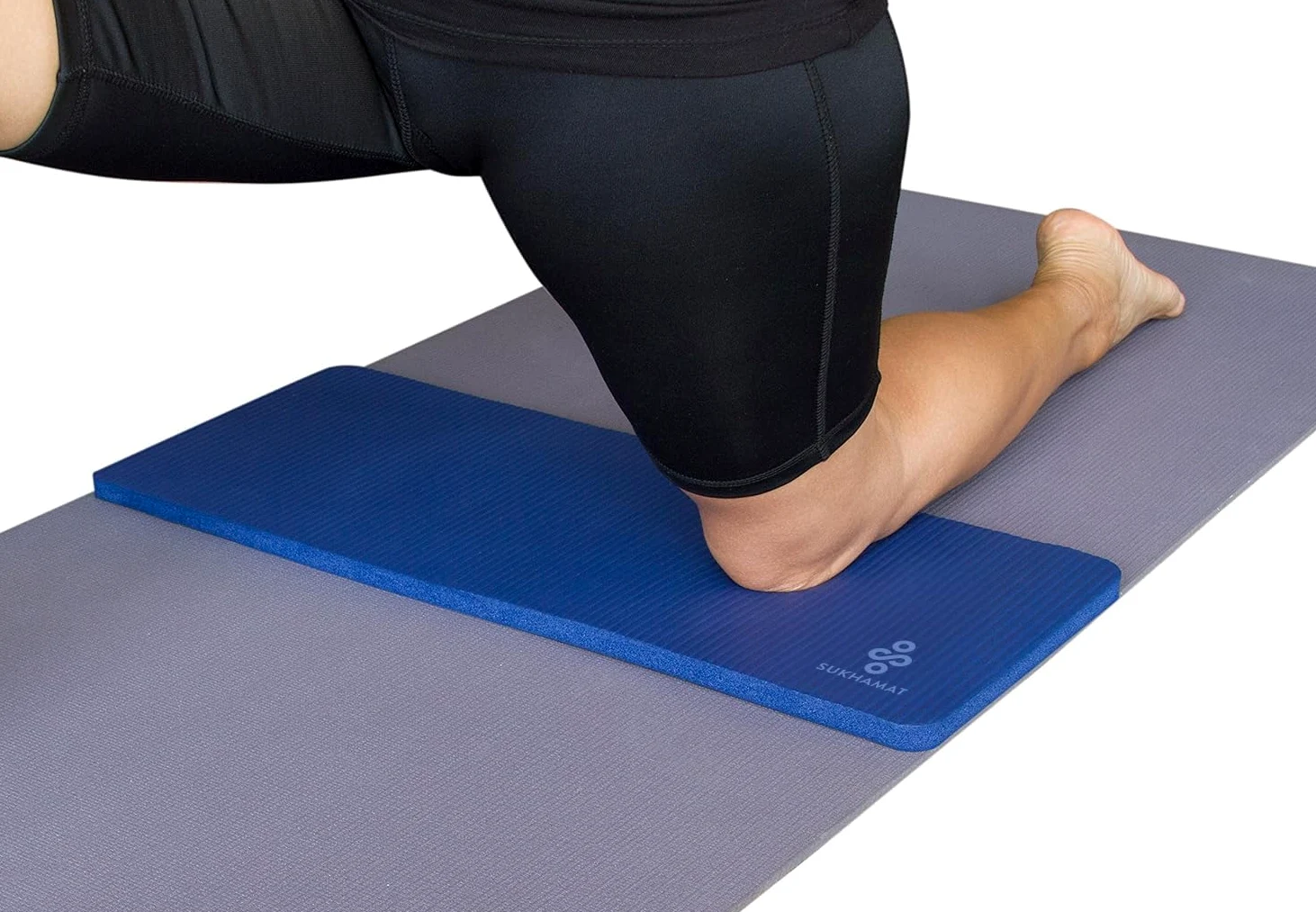 SukhaMat Cuscino per ginocchia da yoga, il miglior cuscinetto per esercizi americani, elimina il dolore durante lo yoga o l'esercizio fisico, imbottitura extra e supporto per ginocchia, polsi e