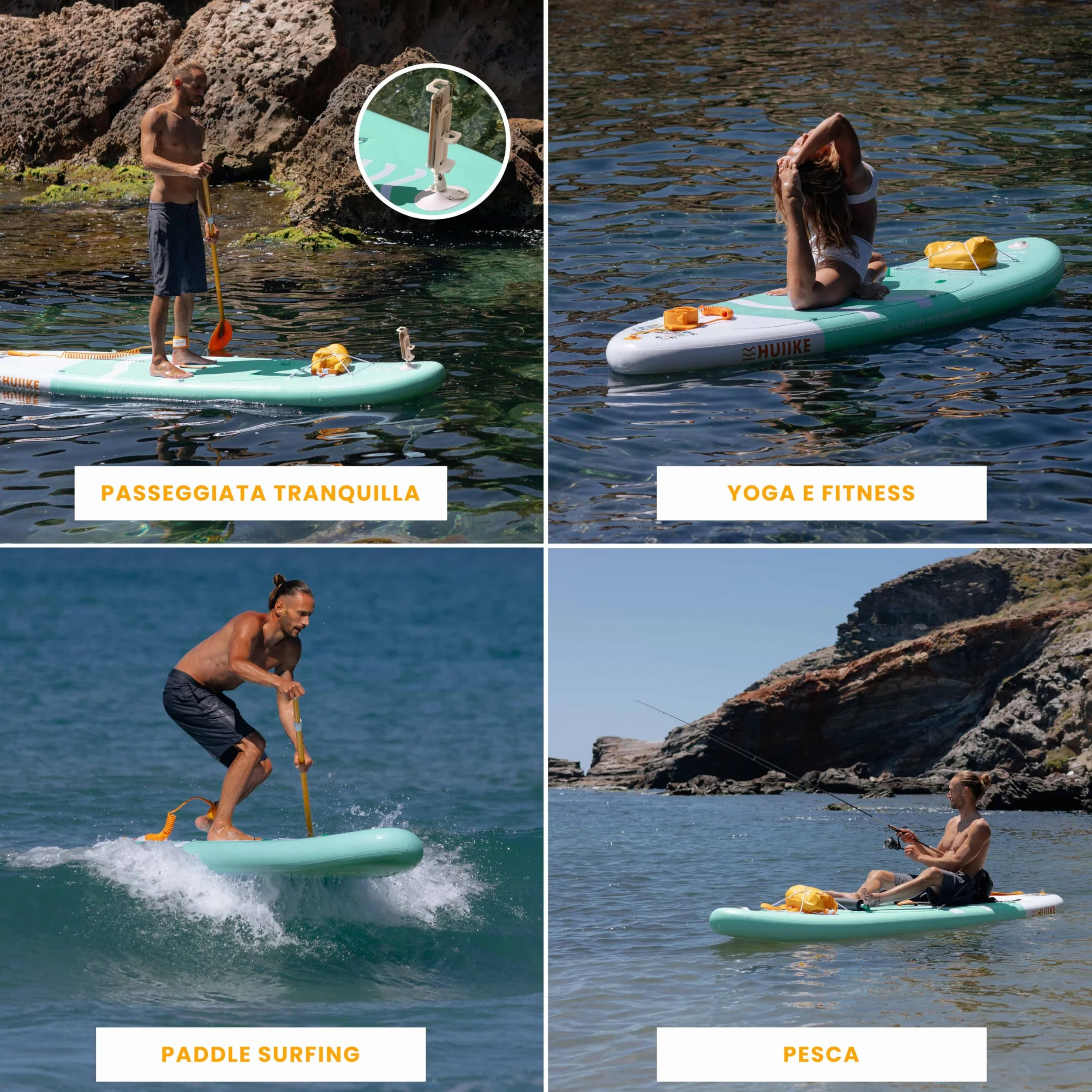 HUIIKE Tavola SUP Gonfiabile Adulti 305x84x15 cm 130 kg