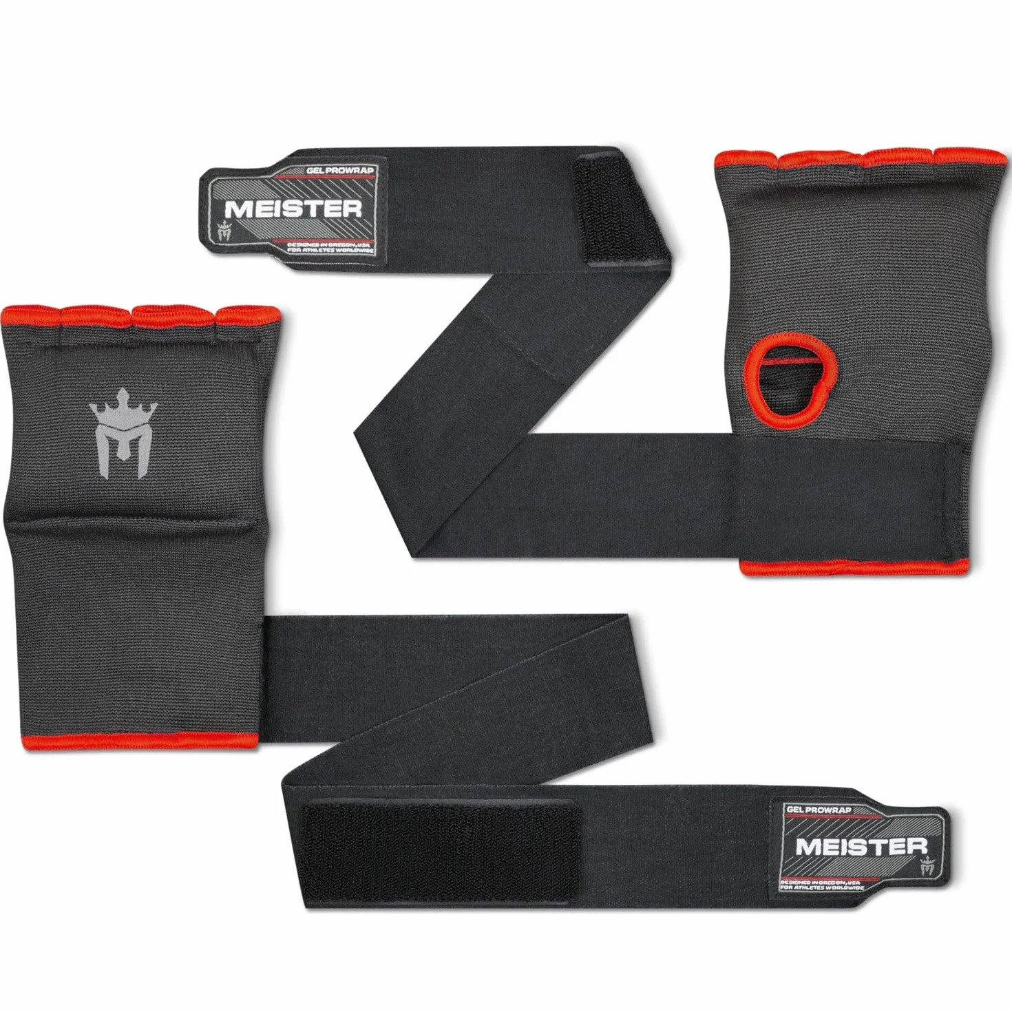 Meister Gel-Padded Prowrap Hand Wrap Guanti Coppia