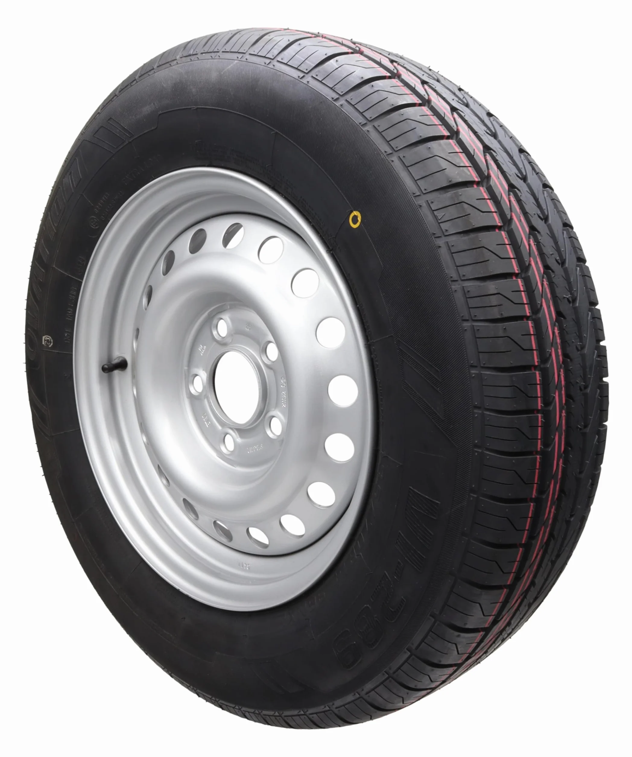 p4U - Ruota completa per rimorchio, pneumatico 195/70R14, 112 x 5, 710 kg, diametro 14', 96N, per roulotte e caravan