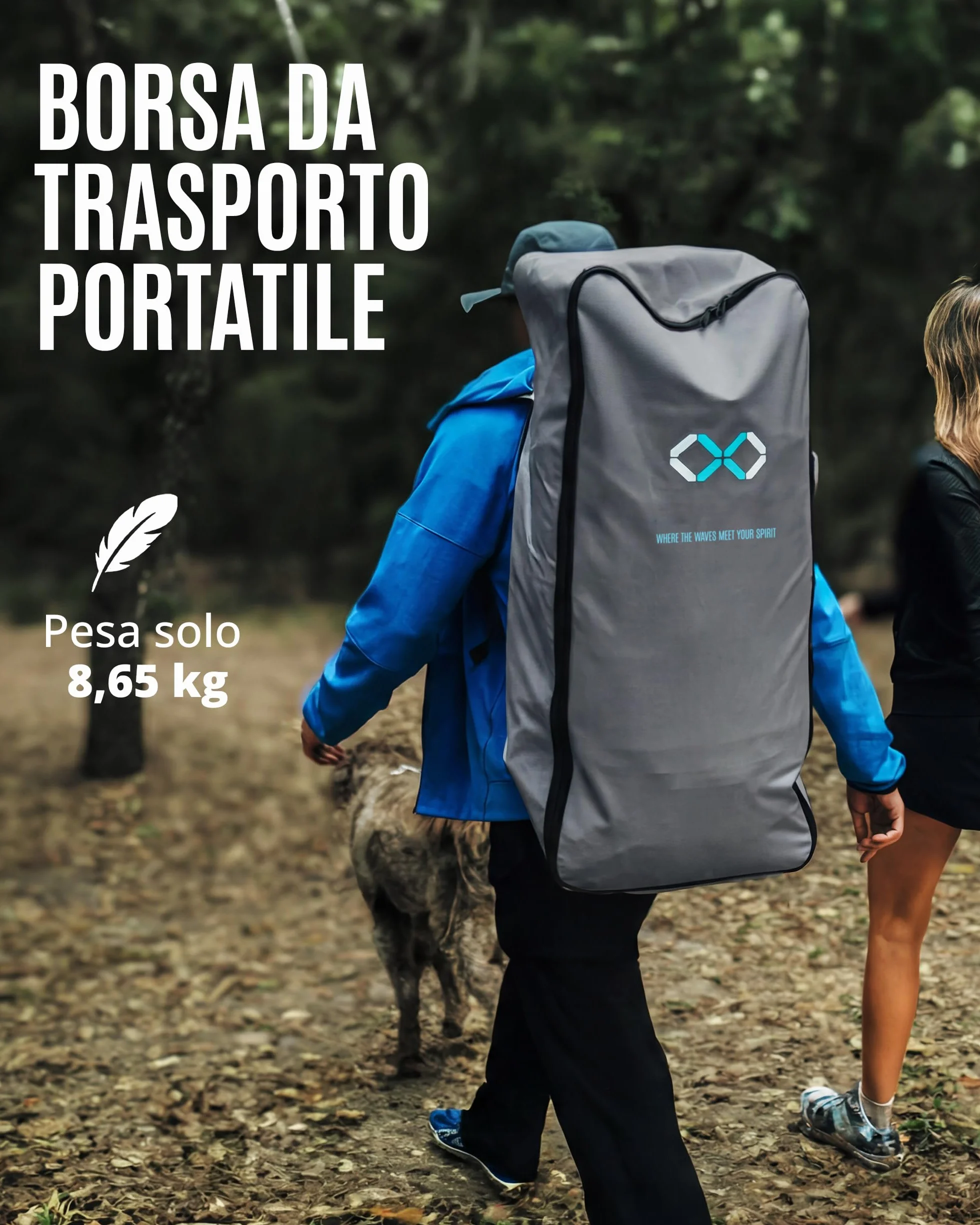 ZLX Sup Gonfiabile 350x83cm,SUP Touring Con Accessori Completi, Tavola SUP Max 230 Kg, Pinna Centrale Unica, Pad Deck Antiscivolo, Tavola SUP Gonfiabile Per Adulti, Principianti, Tutti I Livelli