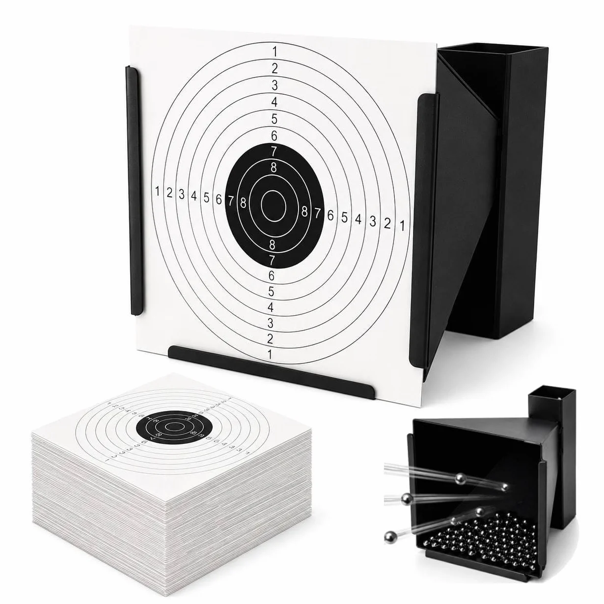Supporto per Bersagli in Acciaio 14x14 cm 250 gr/m2 per Airsoft Airgun Tiro