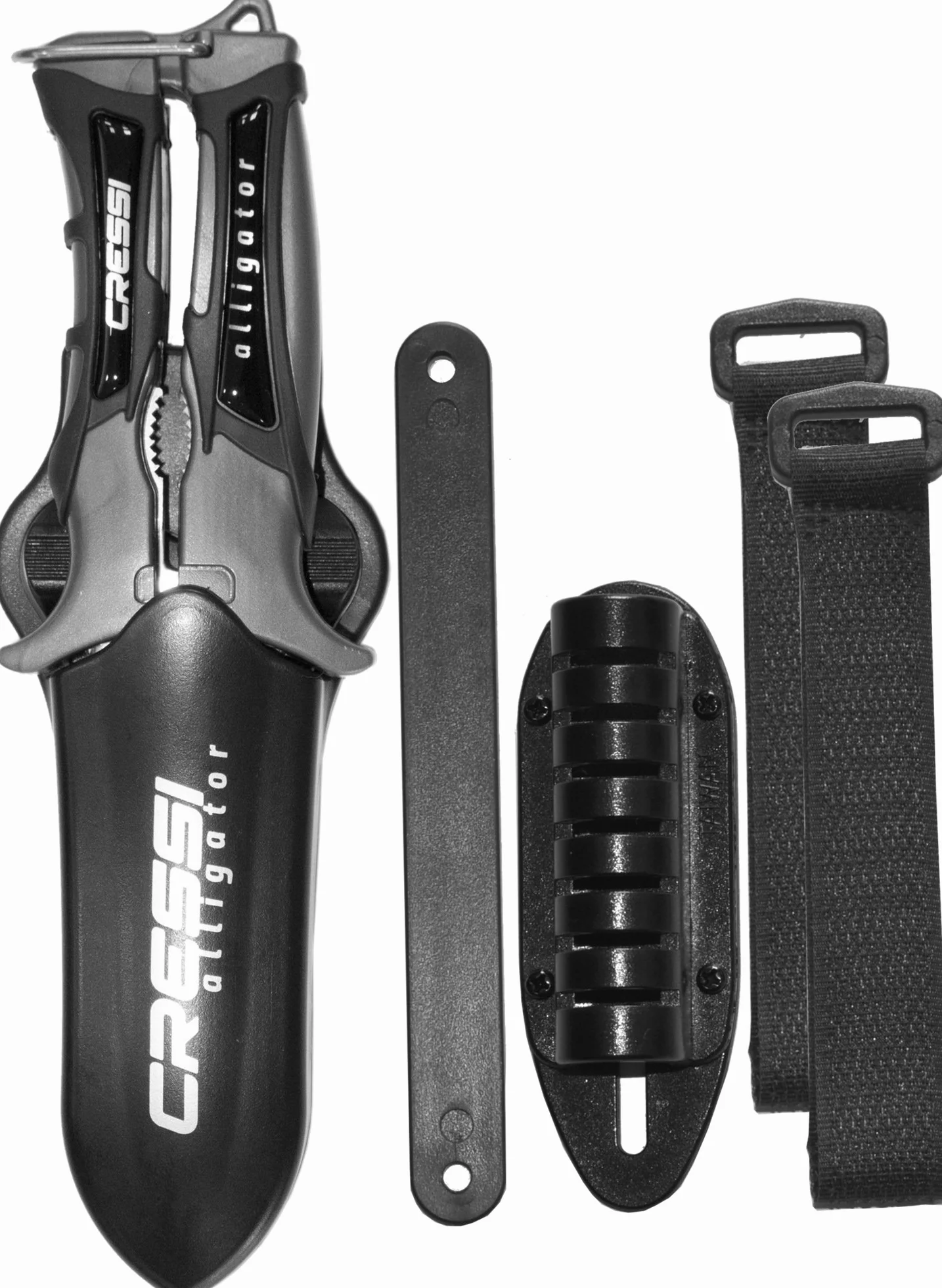Cressi Alligator Coltello-Forbice Subacqueo Nero