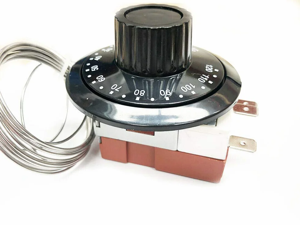 Riloer TS-120SR 12V Termostato Capillare Universale Radiatore Raffreddamento Sensore Temperatura Inox 3 Pin