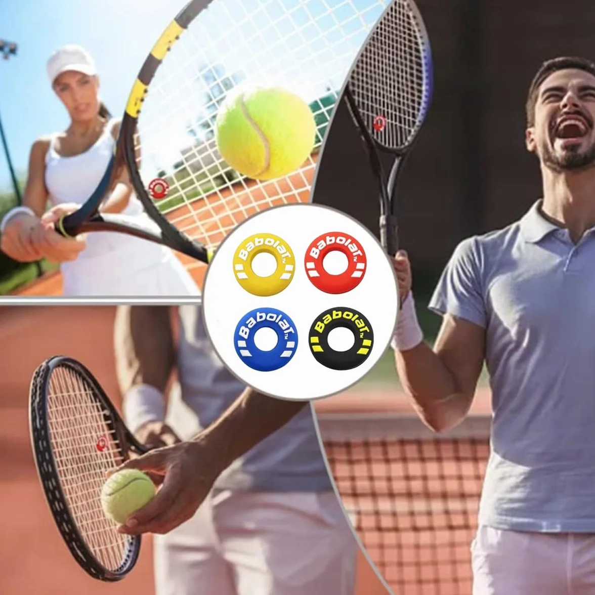 Ammortizzatore per Racchetta Tennis 8 Pezzi Gomma Smorzavibrazioni con Alfabeto