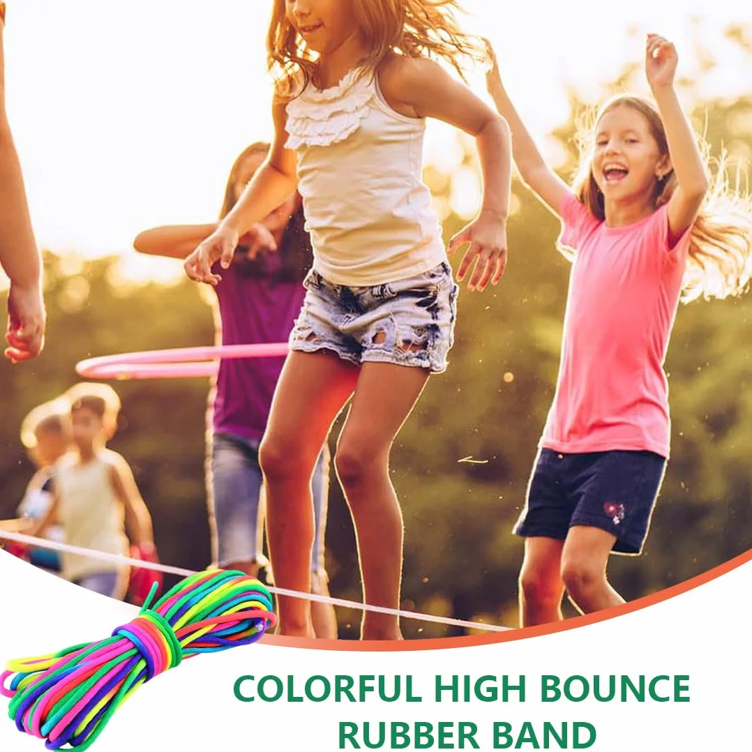 Elastico arcobaleno 5 m gioco di salto bambini interno esterno regalo