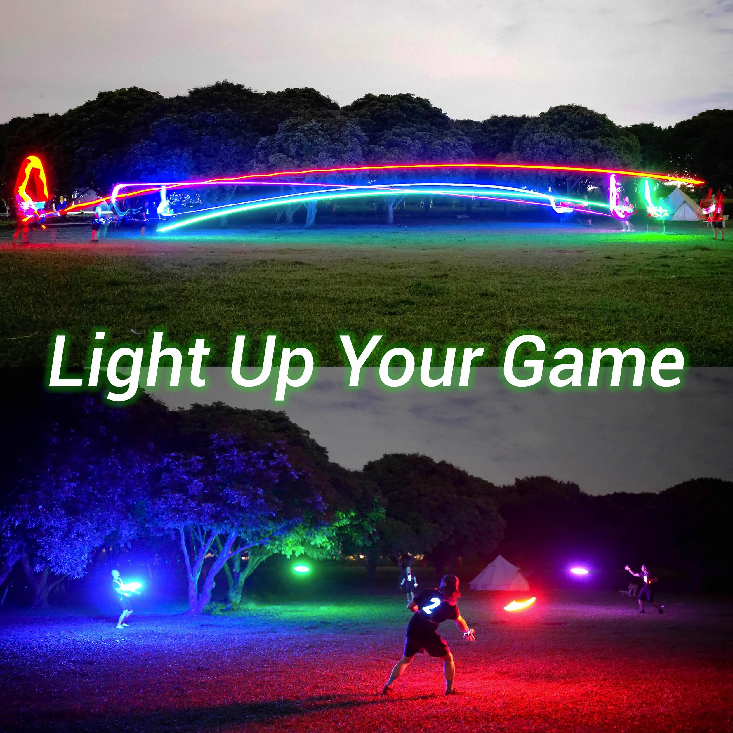 TOSY Frisbee Disco 36 LED 16 milioni di colori RGB ricaricabile