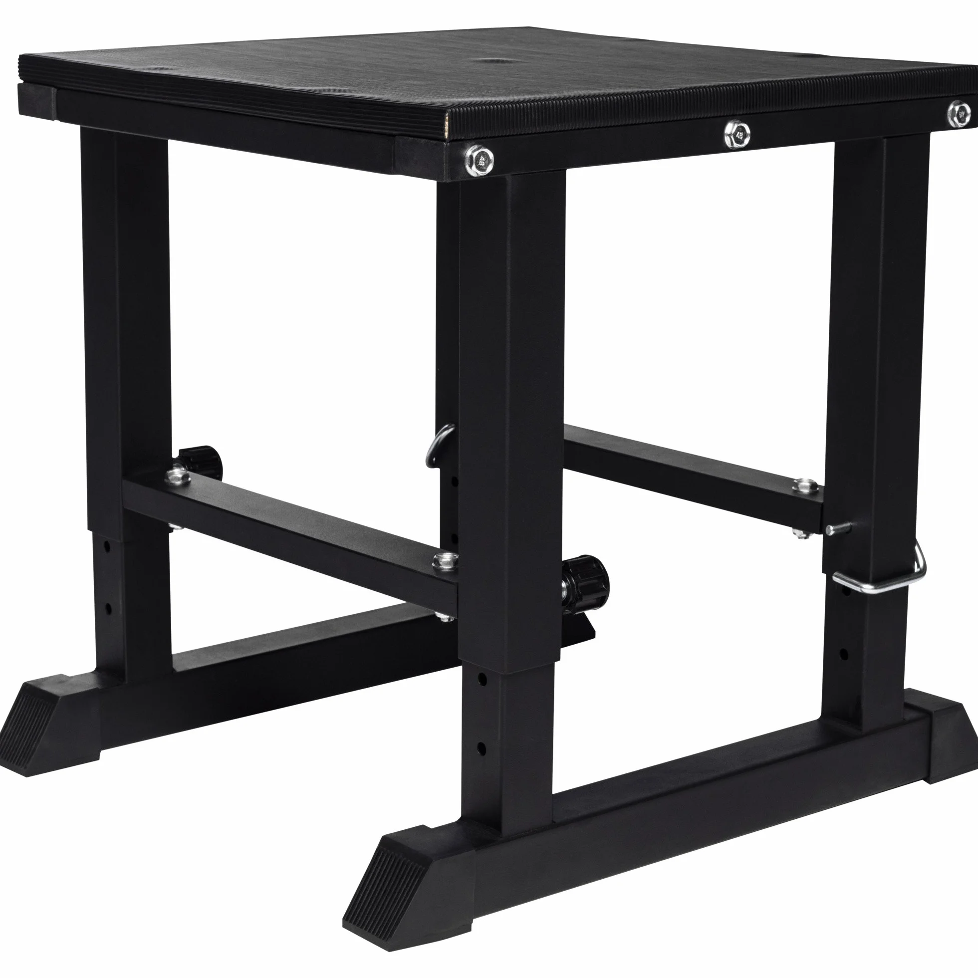 GORILLA SPORTS® Plyobox Acciaio Regolabile 5 Altezze 300 kg 59x50x45-65 cm Nero Jump-Box