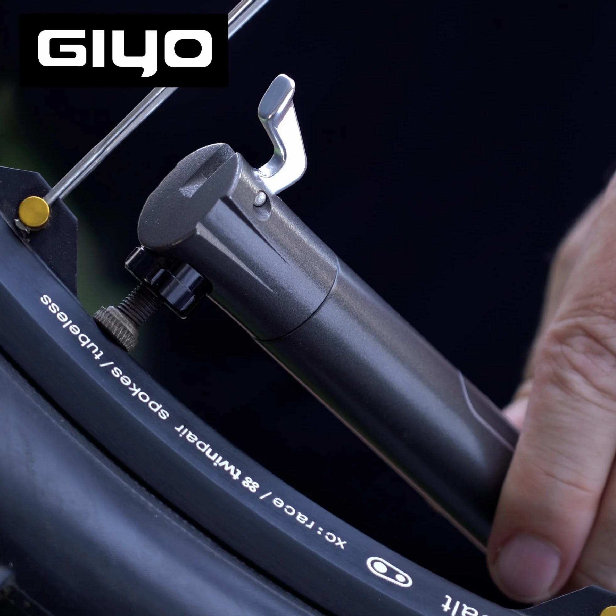 GIYO Pompa per Pneumatici Bici 80 PSI Telescopico All Metal CNC Portatile Mini Pompa Valvola Schrader Presta MTB