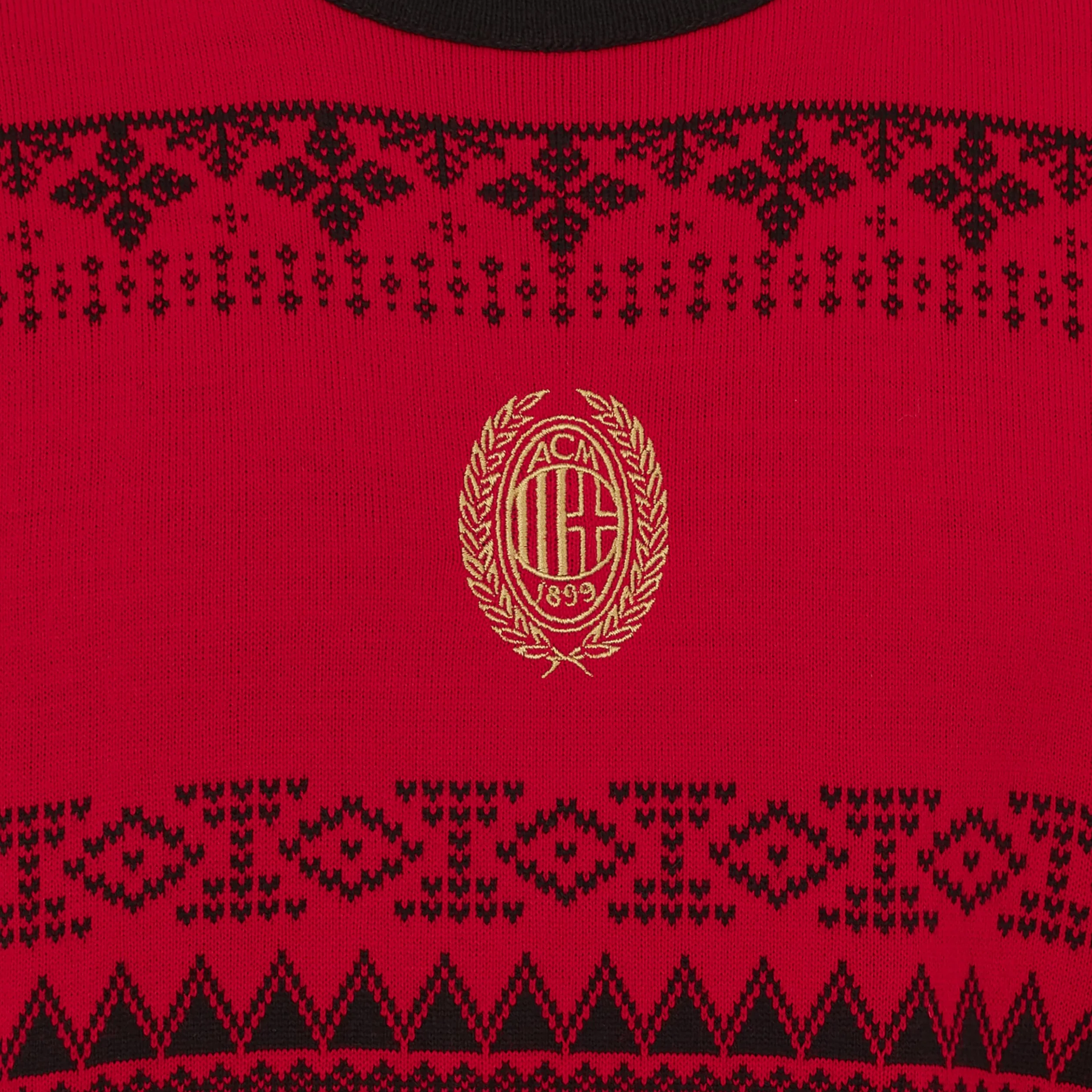 AC Milan Maglione di Natale 2024 Cotone Ufficiale Unisex L