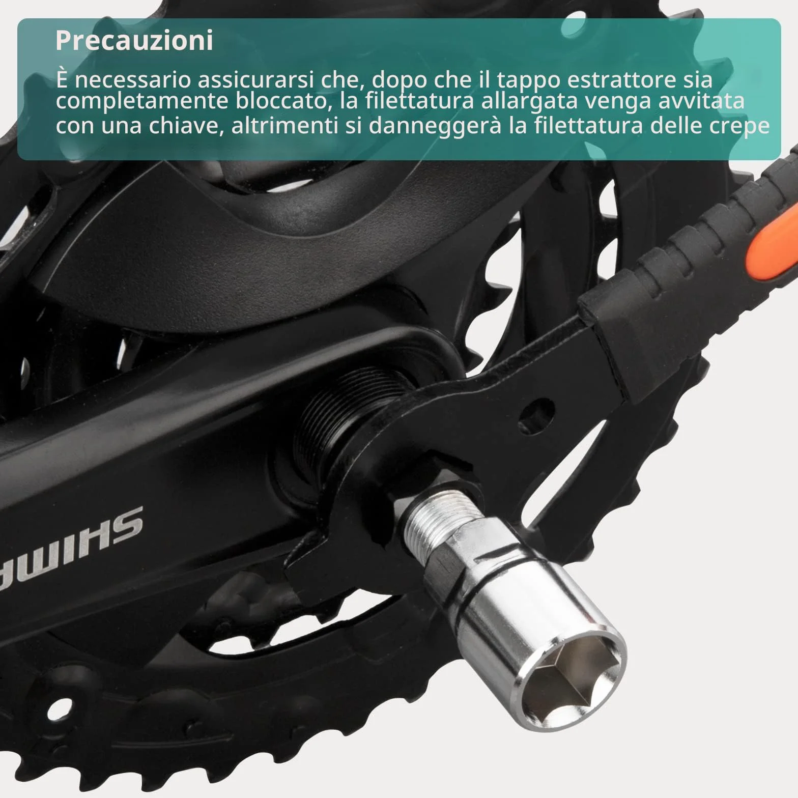 Estrattore Pedivella Bici e Movimento Centrale con Chiave Inglese 16mm Strumento Rimozione Riparazione Bicicletta