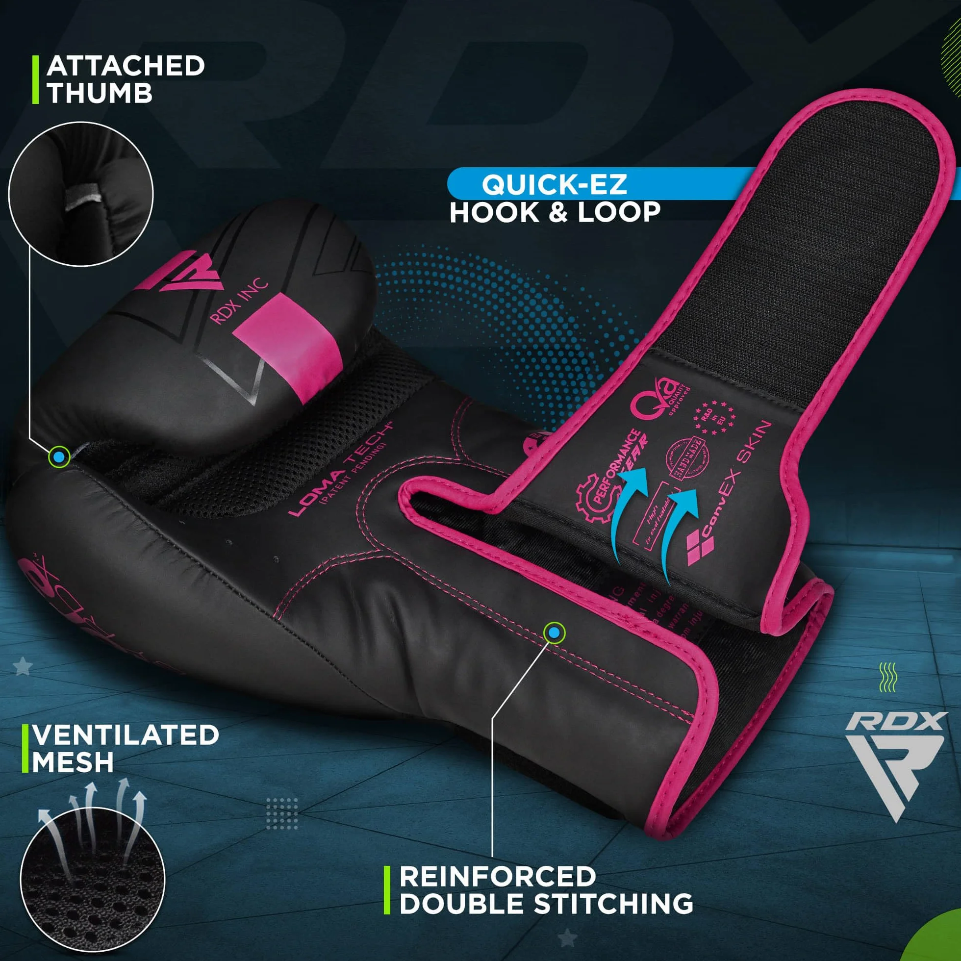 RDX Maya Hide Pelle KARA Junior Guantoni Boxe per Muay Thai, Kickboxing, Sparring e Sacco