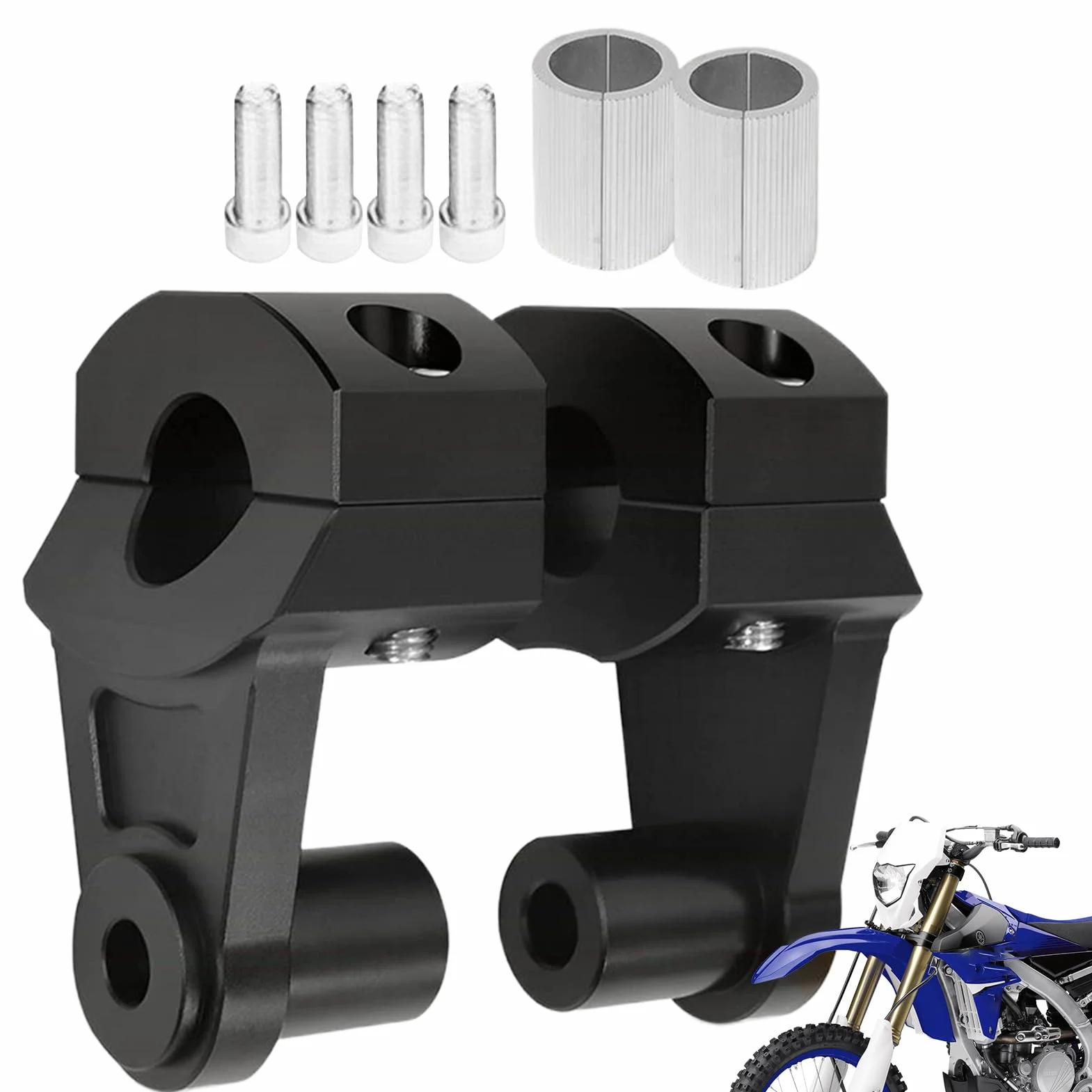 Generico Alza Manubrio Motocicletta | Rialzo con Morsetto Regolabile,Moto per Avventura Turismo Quad Tutto Stagione