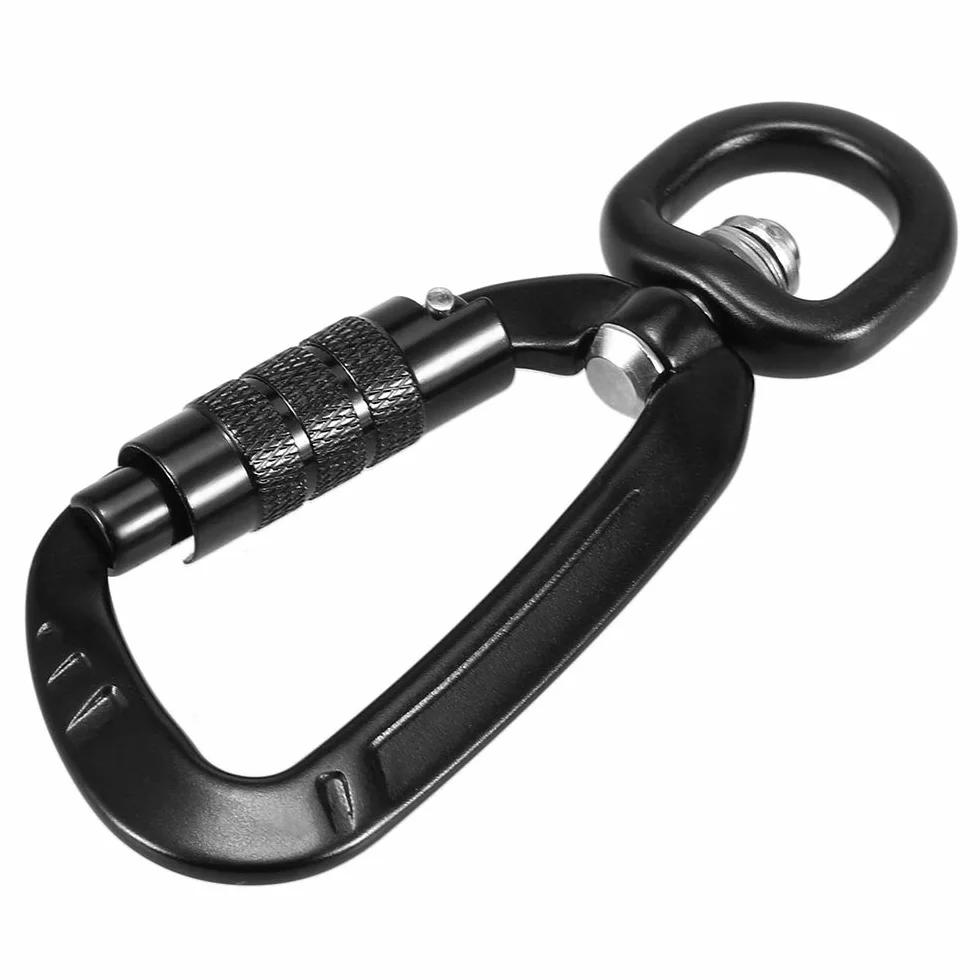 Moschettone girevole 360° con bloccaggio automatico 4KN 2 pz