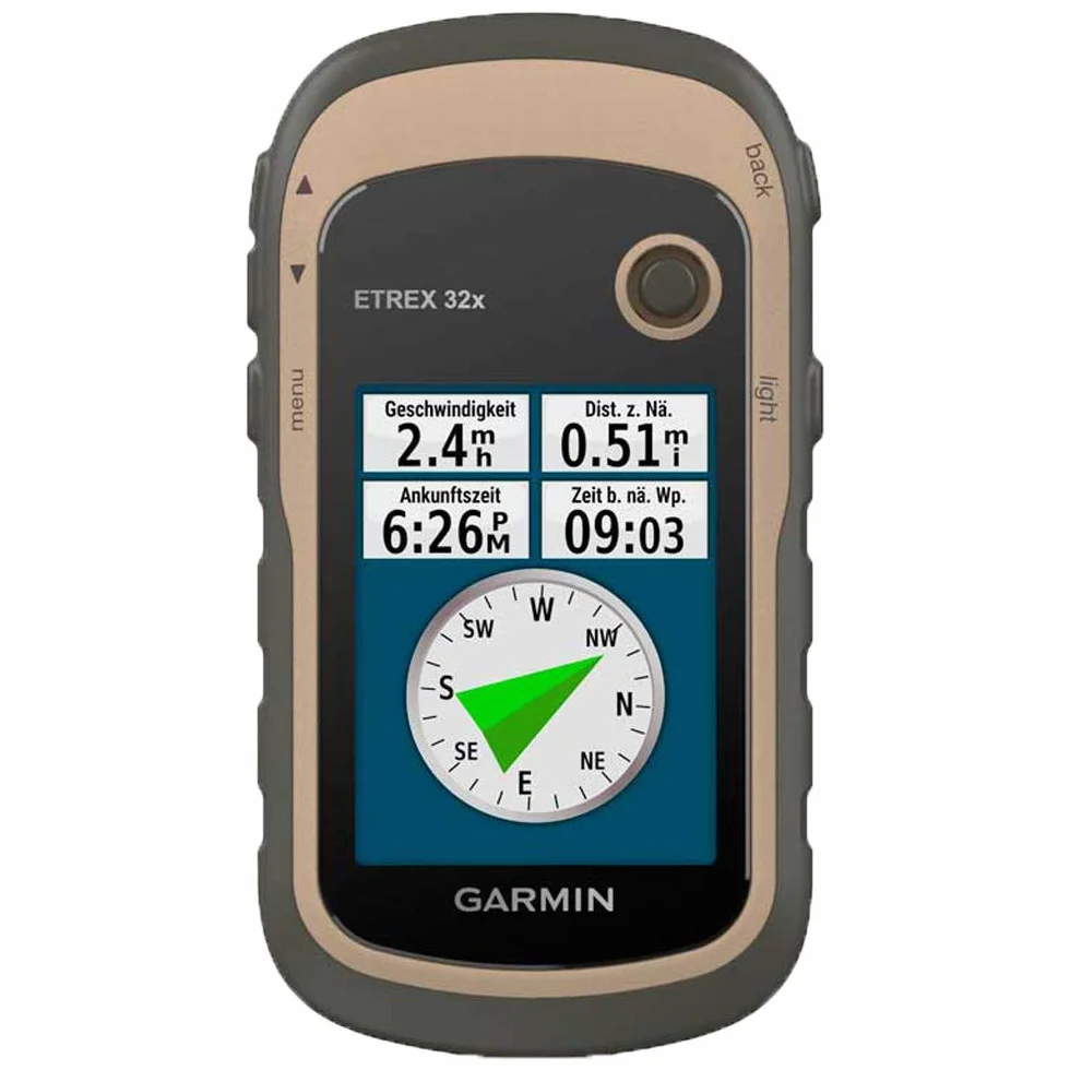 Garmin, eTrex 32x, GPS per escursionismo con mappatura TopoActive Europe precaricata con strade e sentieri percorribili, Bussola elettronica e altimetro barometrico, Verde