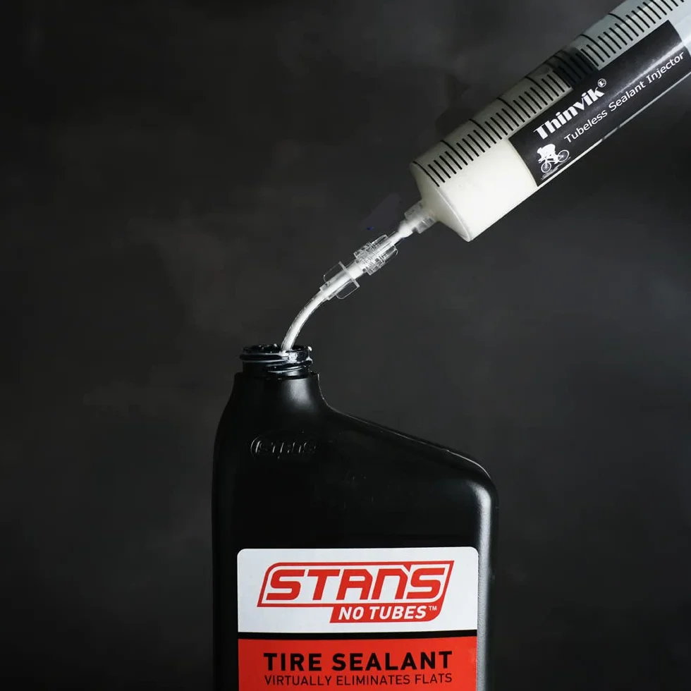 Thinvik 100ml Siringa Tubeless sigillante per bicicletta con strumento rimozione nucleo valvola Presta Schrader