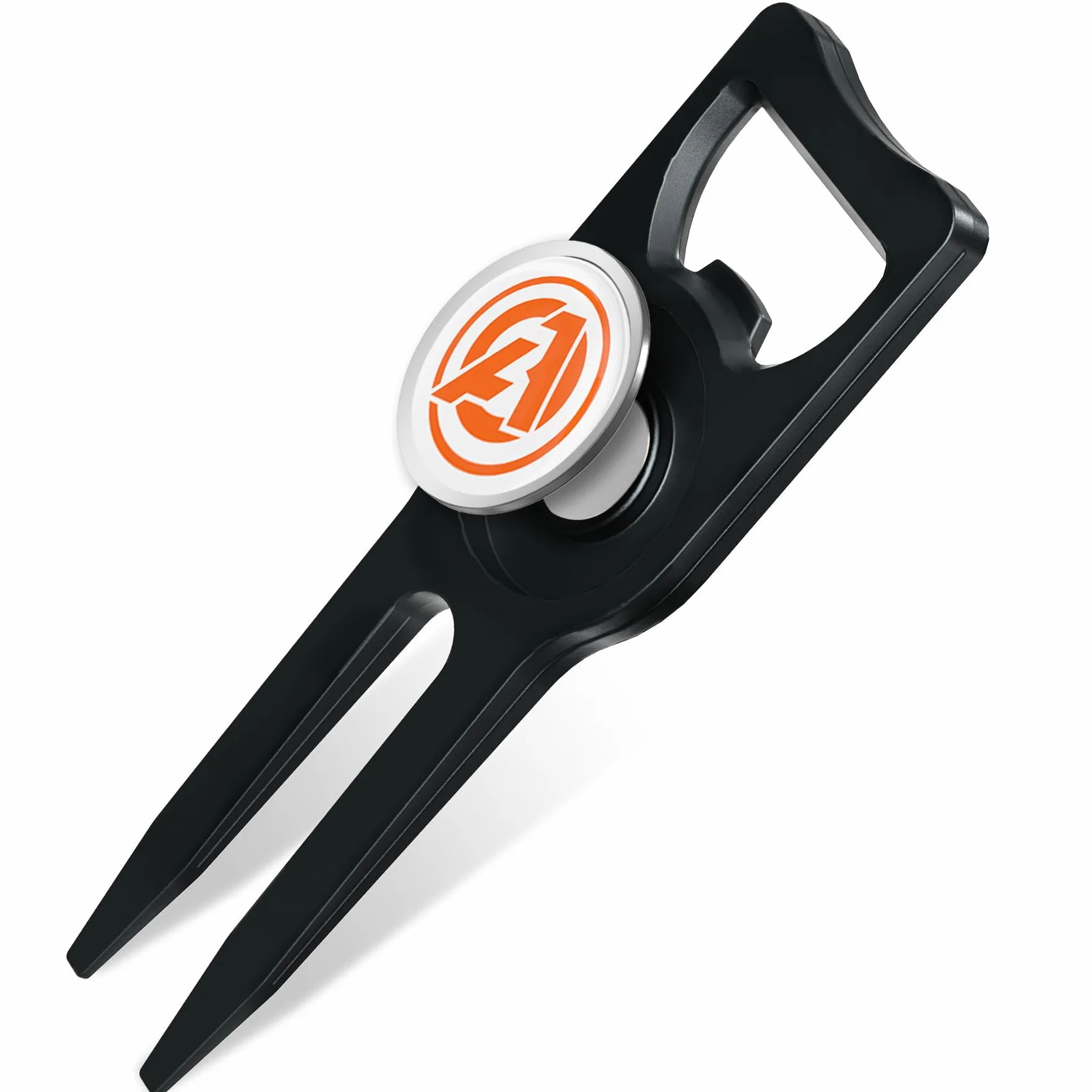 AOFAR Strumento per Divot da golf con marcatura magnetica, spazzola integrata e marcatore linea pallina, lega di zinco