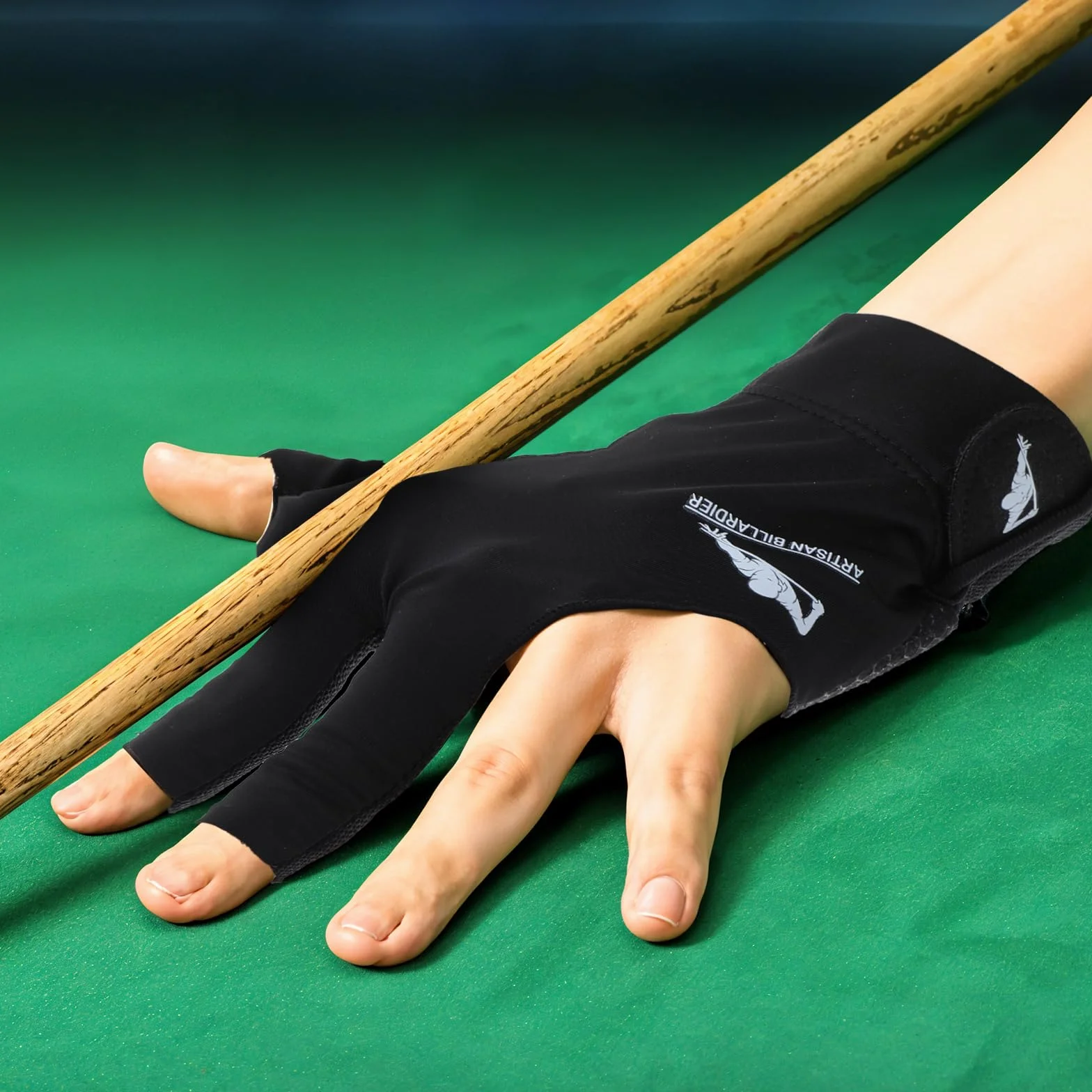 Guanto da biliardo Mano Sinistra per Uomo Donna Elastico 3 dita