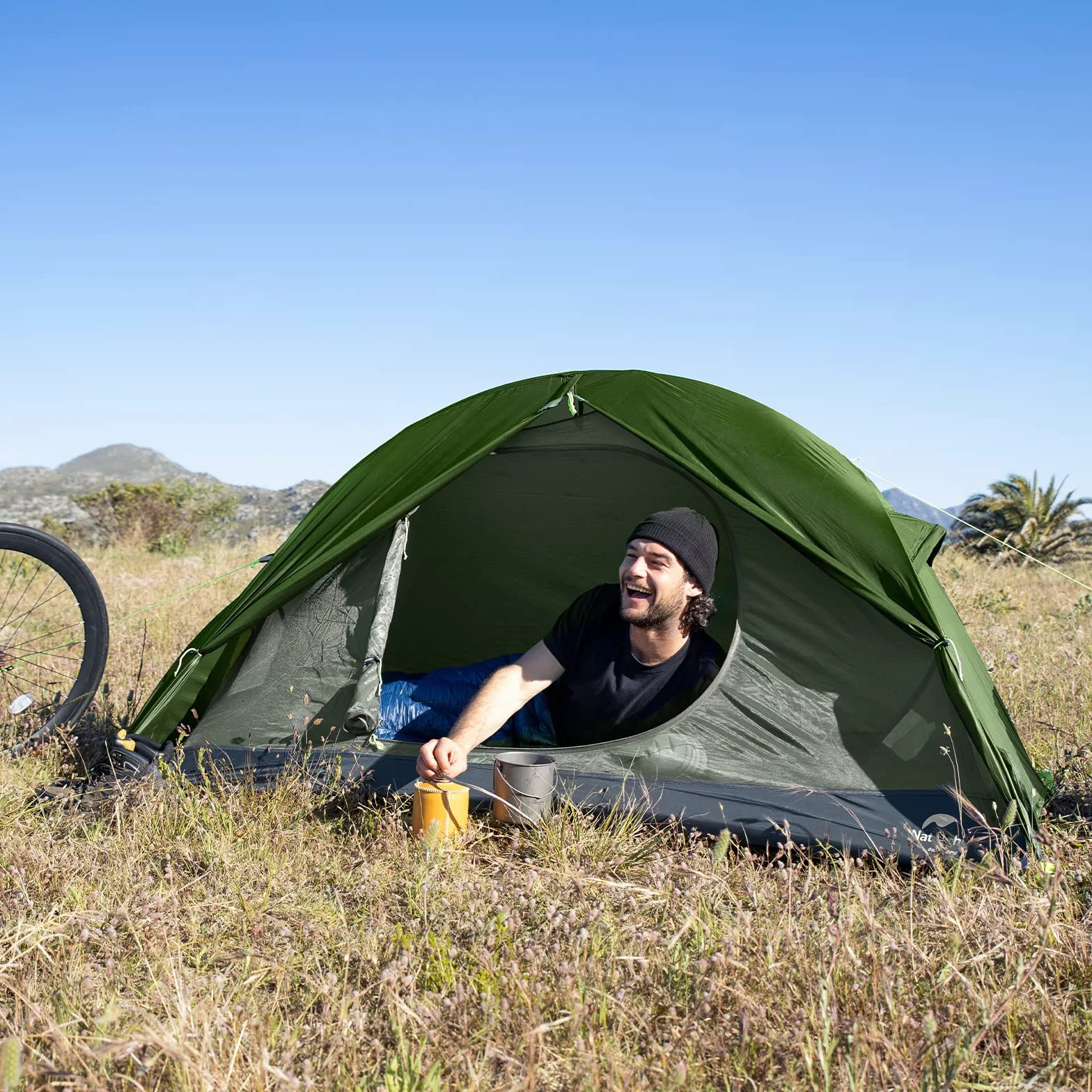 Naturehike Trekking Tenda Ultraleggera 1 Persona 3-4 Stagioni Escursionismo Campeggio