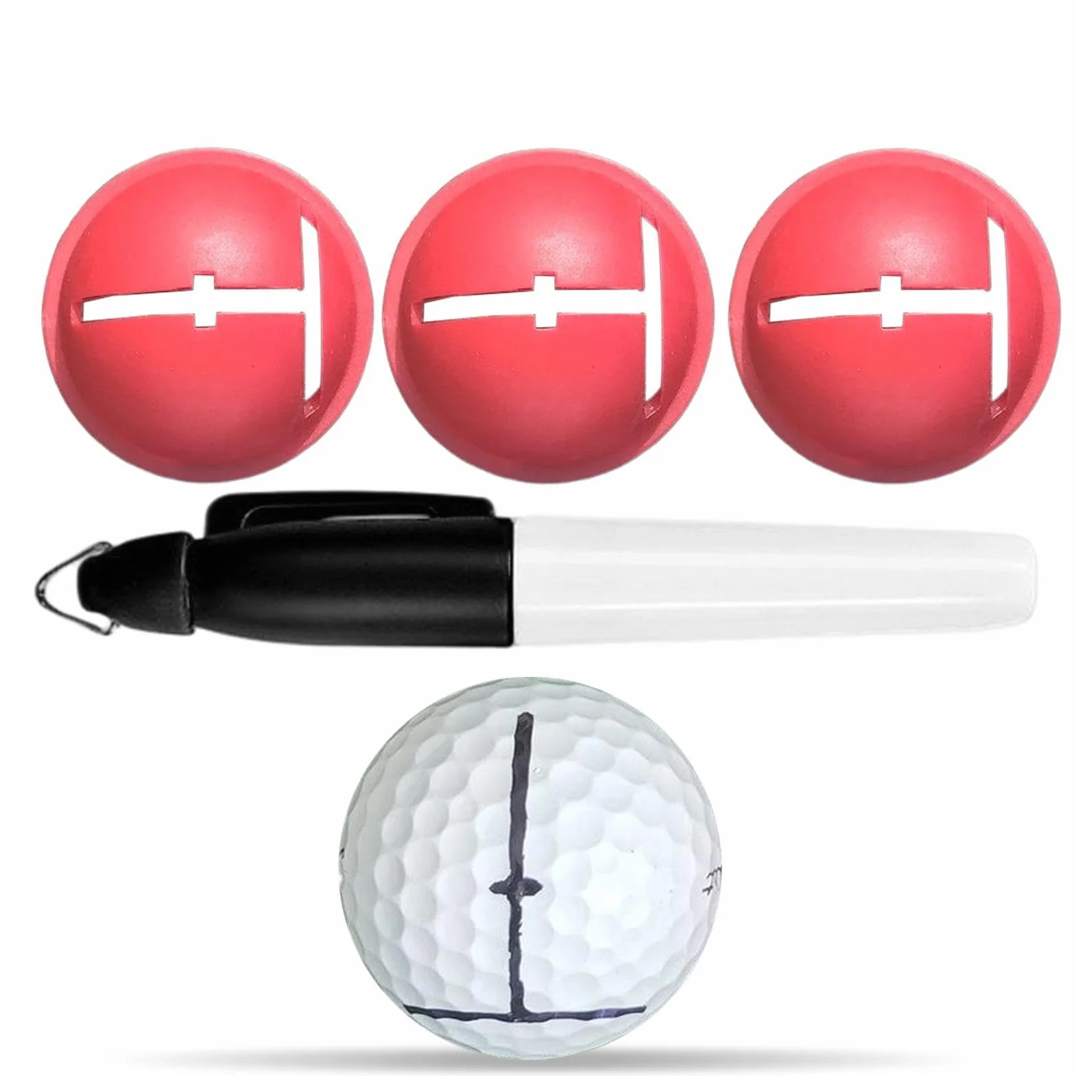 Golf Ball Line Marker | Professional Precision Ball Liner with Pen | Golf Line Drawing Marking Tool