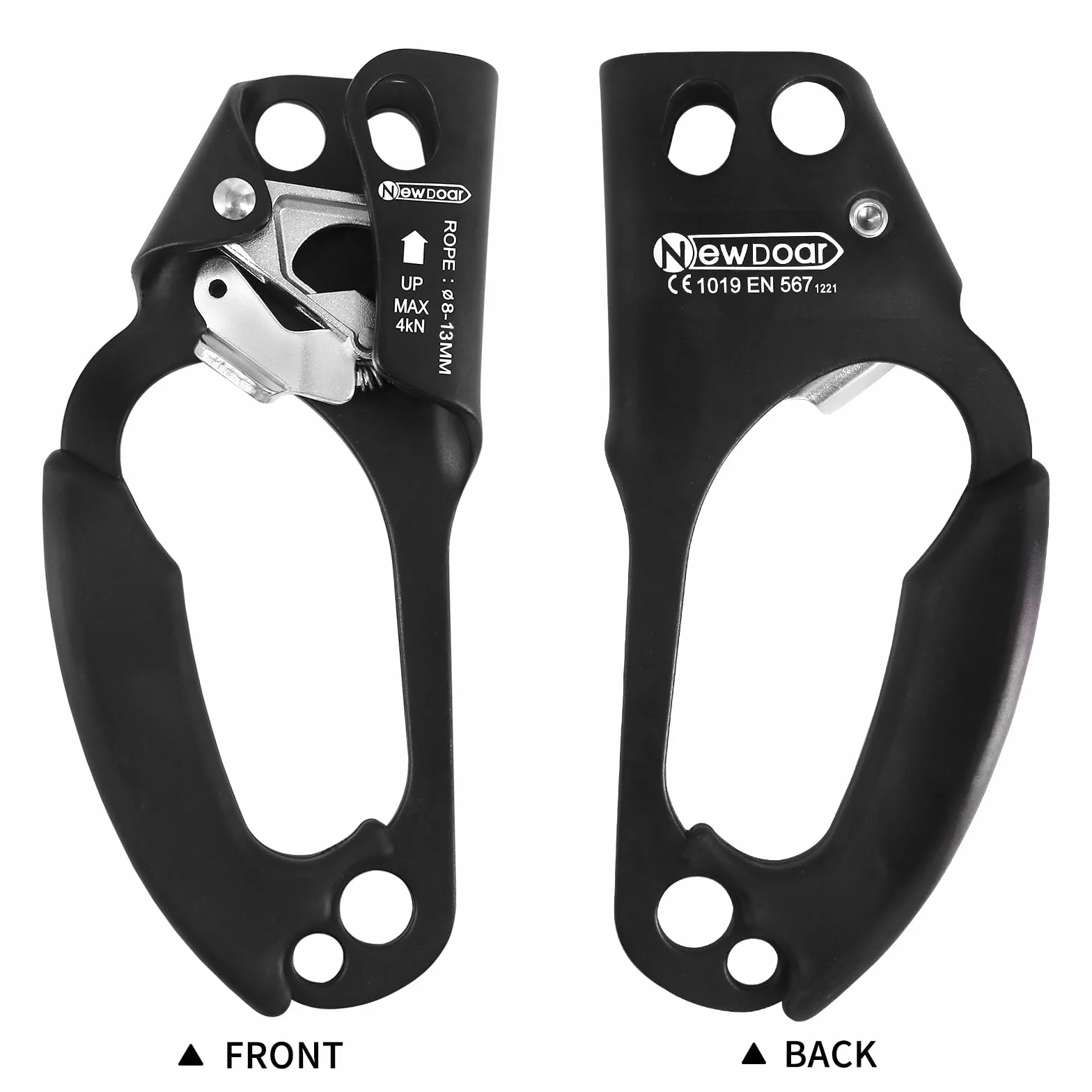 NewDoar Left Hand Ascender Rappelling Gear CE Rope Clamp 8~12 MM