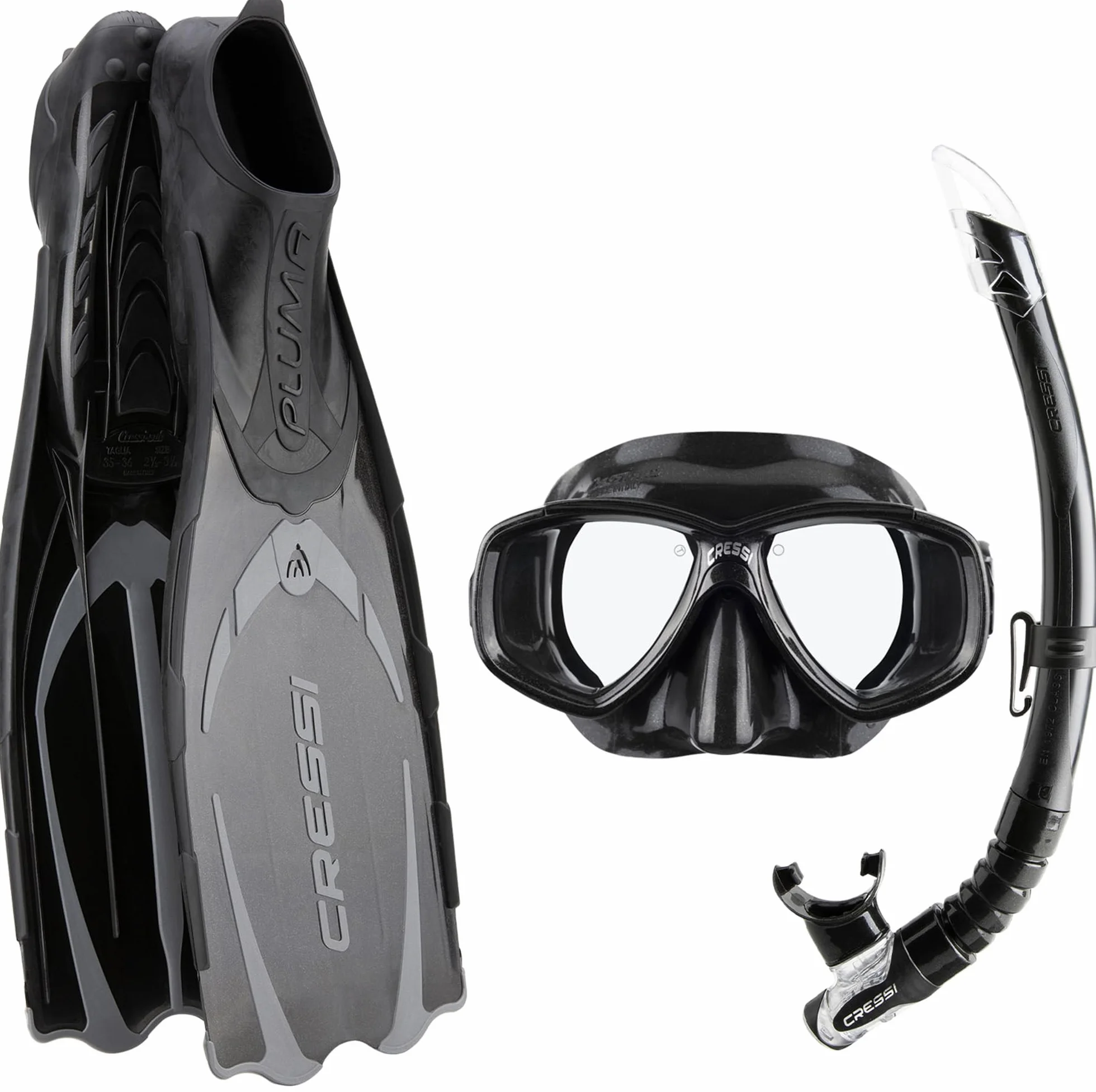 Cressi Pluma Bag Set Pinne Immersioni Apnea Snorkeling