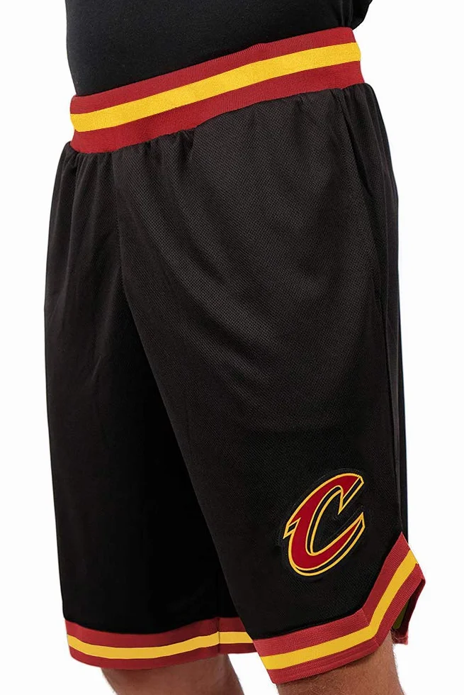 Ultra Game UNK NBA GSM3547F Woven Team Logo Poly Mesh Basket Shorts Nero, M