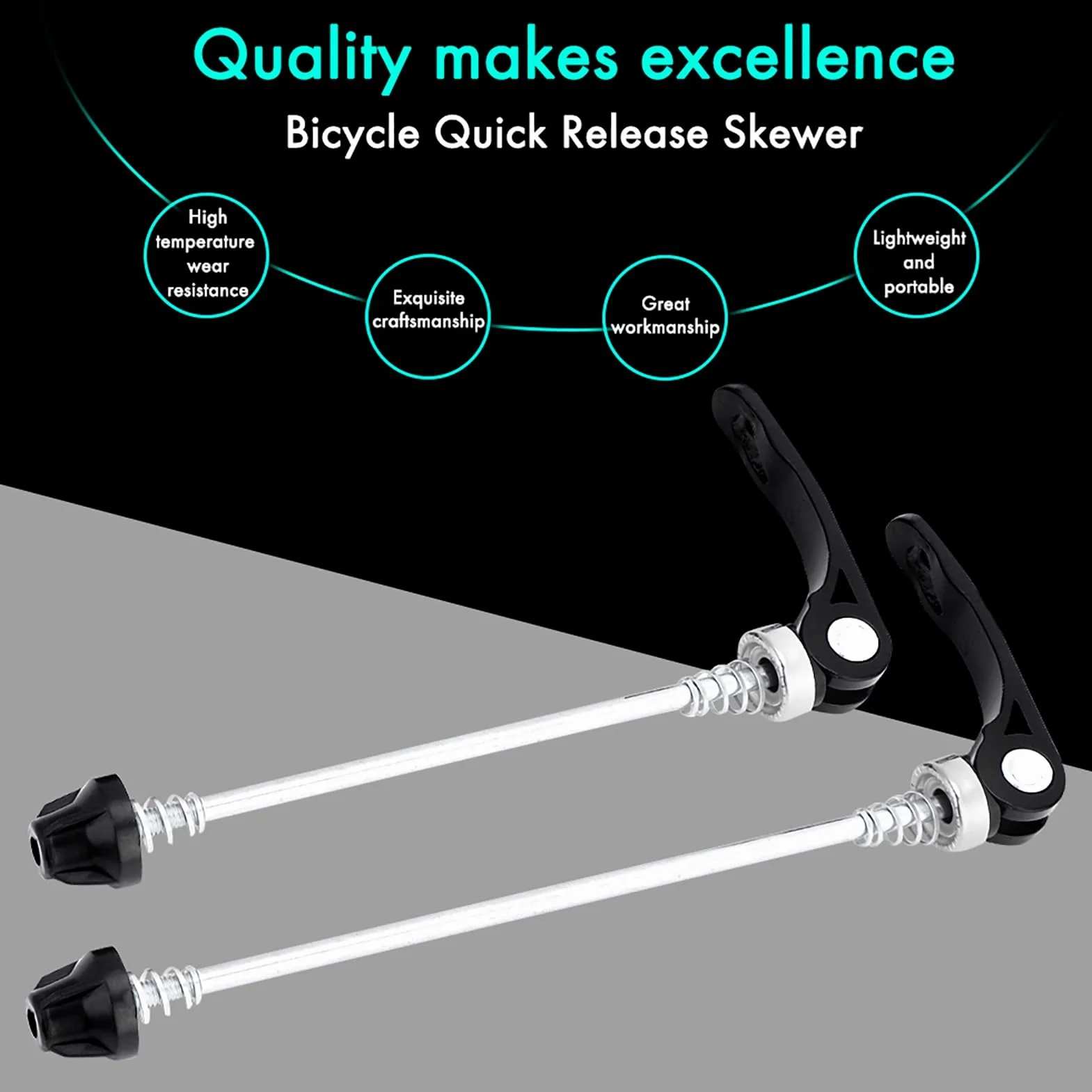 Sgancio Rapido 24 Ruota per Bici 9mm Spiedo 2 Pezzi Mountain Bike Asse 142mm 135mm 180mm Freno a Disco 150mm