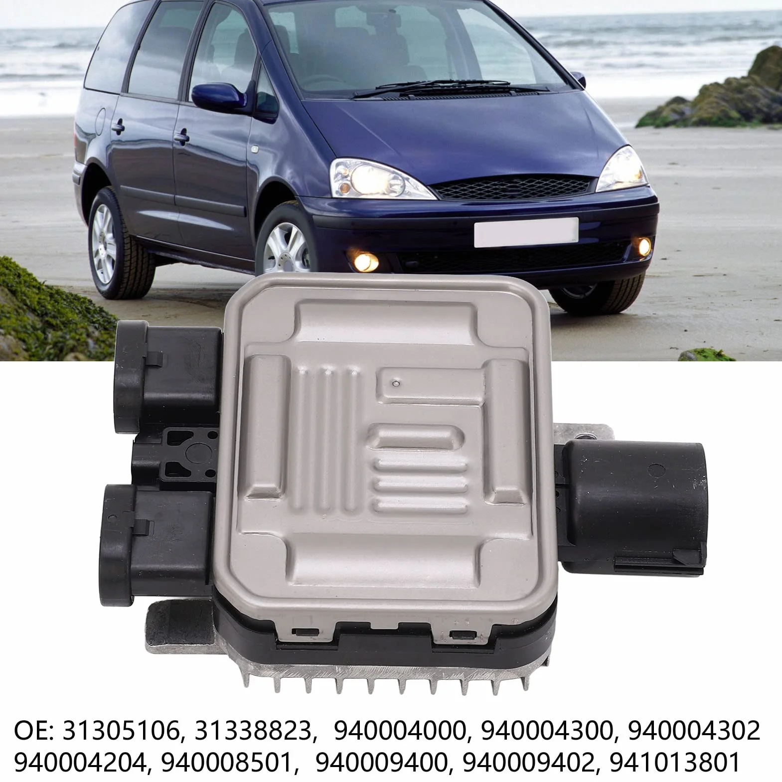Aramox Cooling Fan Control Module Metal Radiator for Galaxy Mondeo MK3 MK4 S60 S80 XC60 940009402