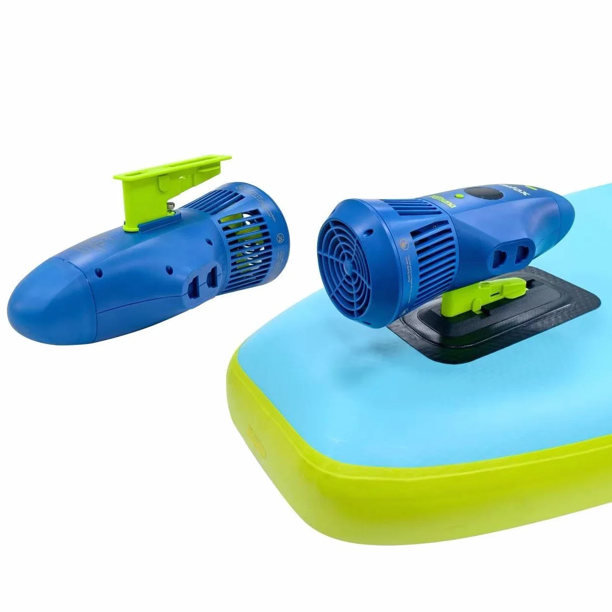 Nilox Set Tavola da Sup Gonfiabile con Scooter Acquatico Elettrico, Completo di Accessori con Zaino, Pagaia, Pompa, Leash, 1 Pinna, Velocità Fino a 5km/h, Tavola da 335x84x15cm
