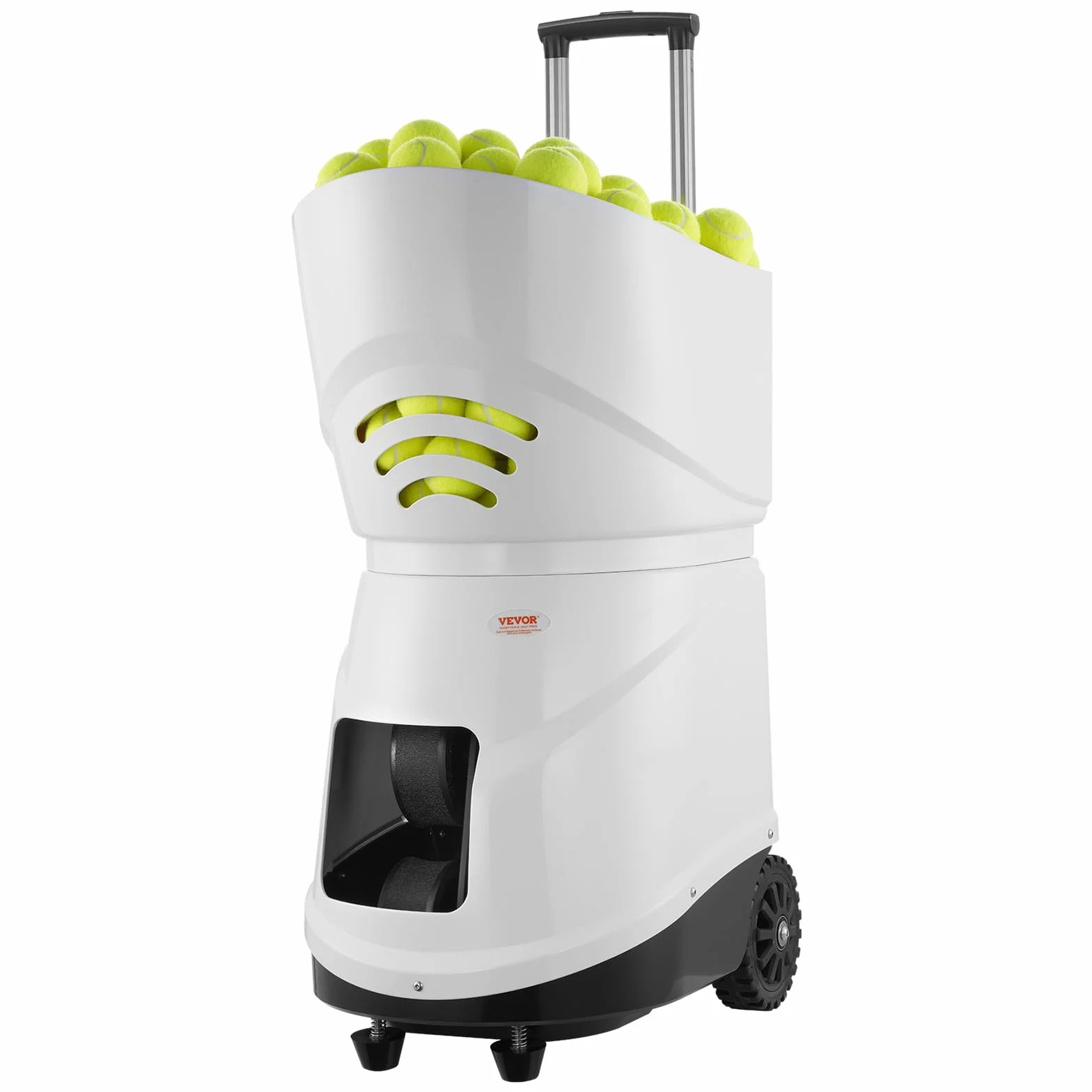 VEVOR Lancia Palline Tennis Automatico Portatile, Macchina per Palline da Tennis, Lanciatore 150 Palline, Trapano Multimodale 5 Motori, Batteria Ricaricabile, Controllo Remoto App