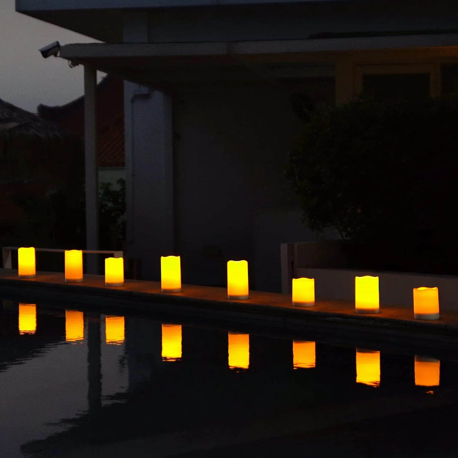 Homemory Candele solari per esterni impermeabili con luce tremolante set da 3