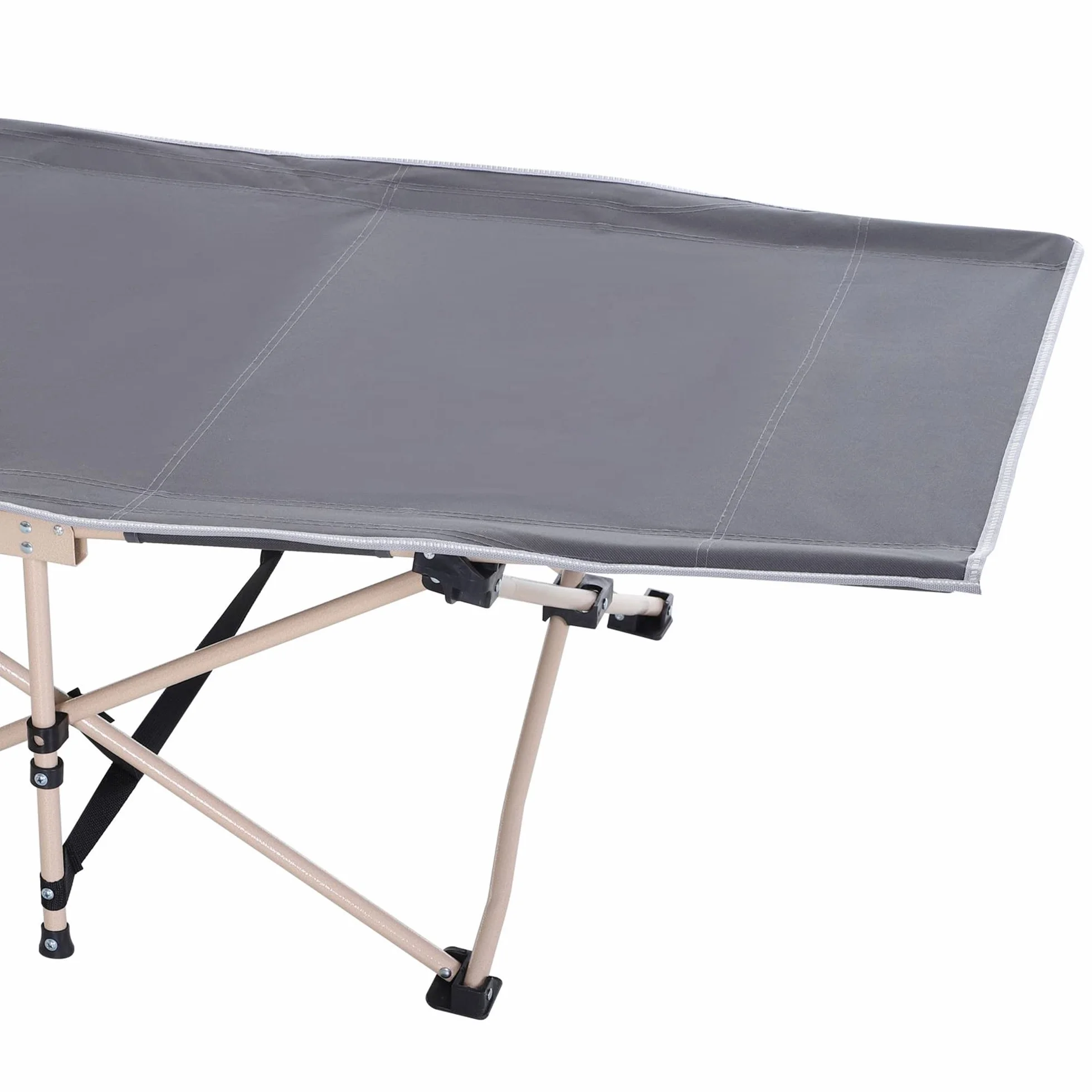 Outsunny Feldbett Campingbett mit Aufbewahrungstasche, Stahl Oxford 190x68x52 cm