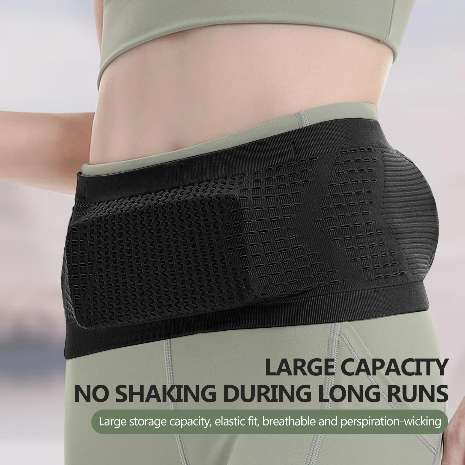 Marsupio Running Traspirante in Maglia Multifunzionale per Ciclismo Jogging Fitness
