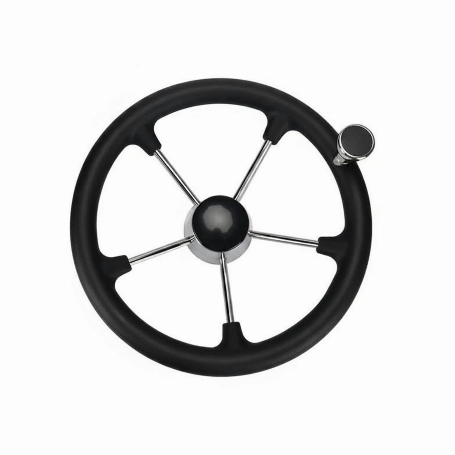 kowaku Volante da Barca in Acciaio Inox Impugnatura Morbida Volante Marino Classico Alta Resistenza Attrezzatura di Bordo