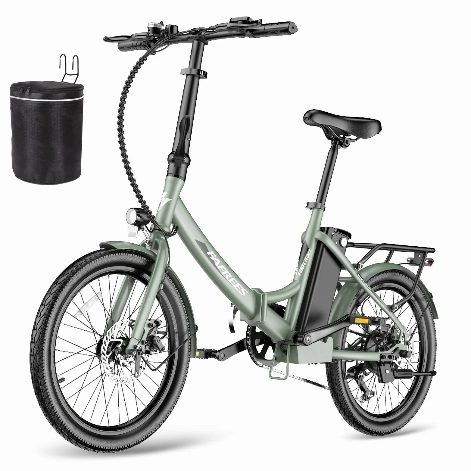 Fafrees Bicicletta elettrica F20 LIGHT, bici da città elettrica pieghevole da 20 pollici, motore da 250 W, batteria da 16,75 Ah, e-bike a 7 velocità per donna, autonomia 110 km
