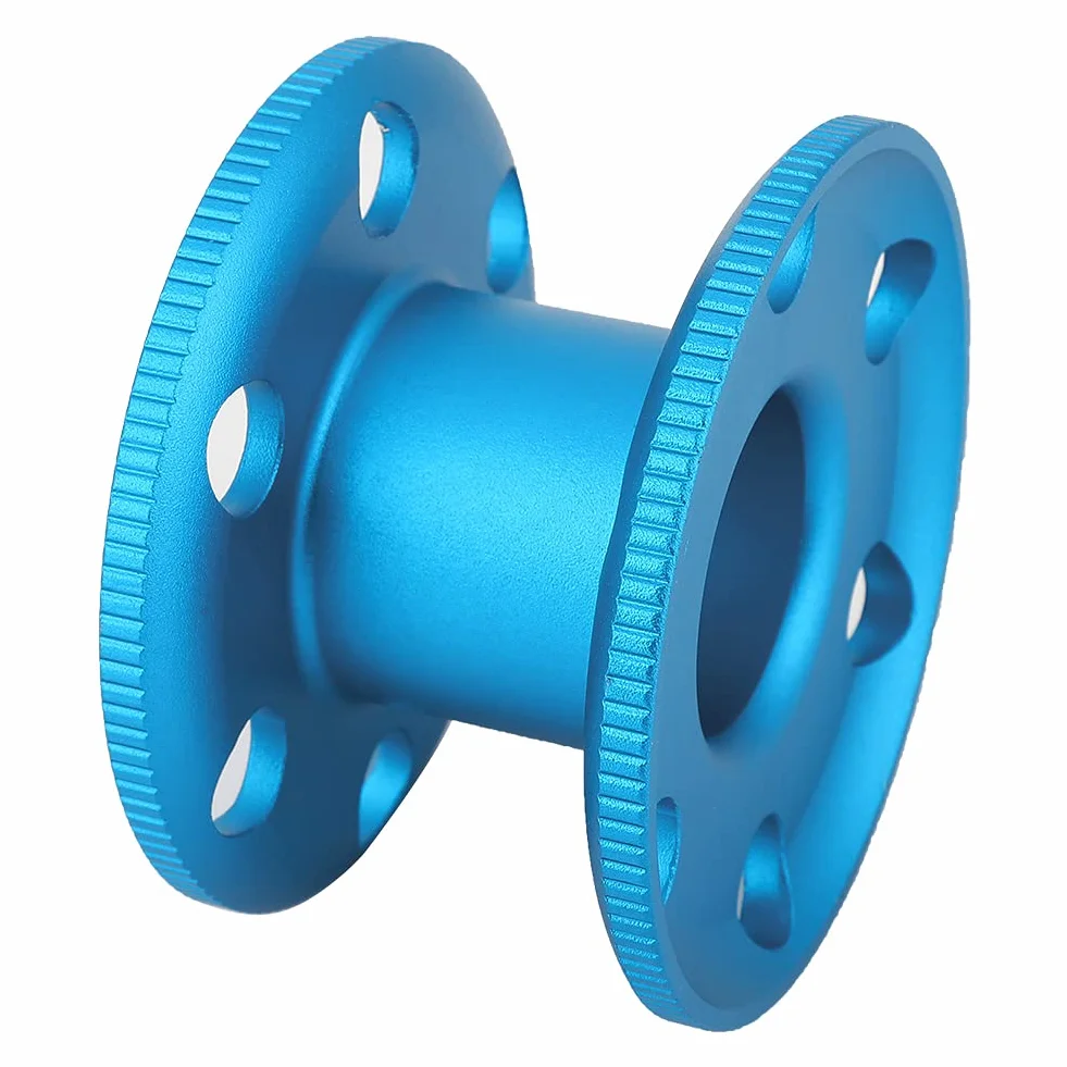 Bobina immersione lega alluminio resistente mulinello subacqueo leggero per immersioni grotta tecniche bobina vuota ampio foro centrale Blu