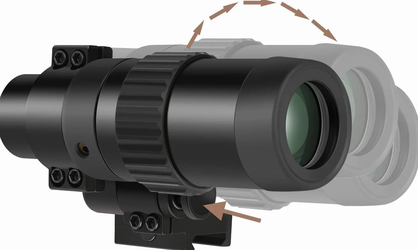 Feyachi M36 1.5X-5X Lente di ingrandimento per mirino rosso con montaggio laterale
