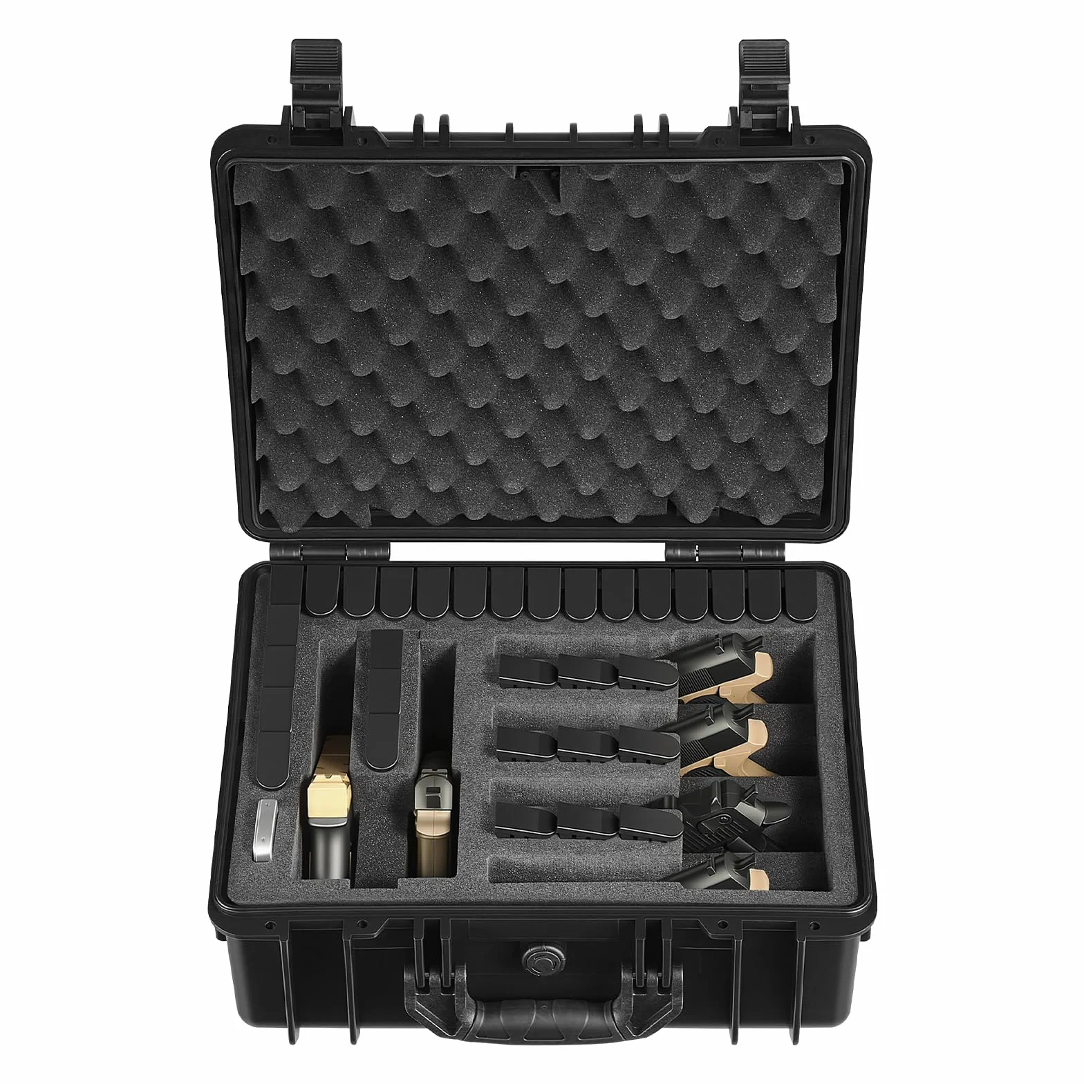 VEVOR Custodia Rigida per Pistola Impermeabile IP67 475x415x215 mm Modulo di Stoccaggio Personalizzabile 6 Pistole