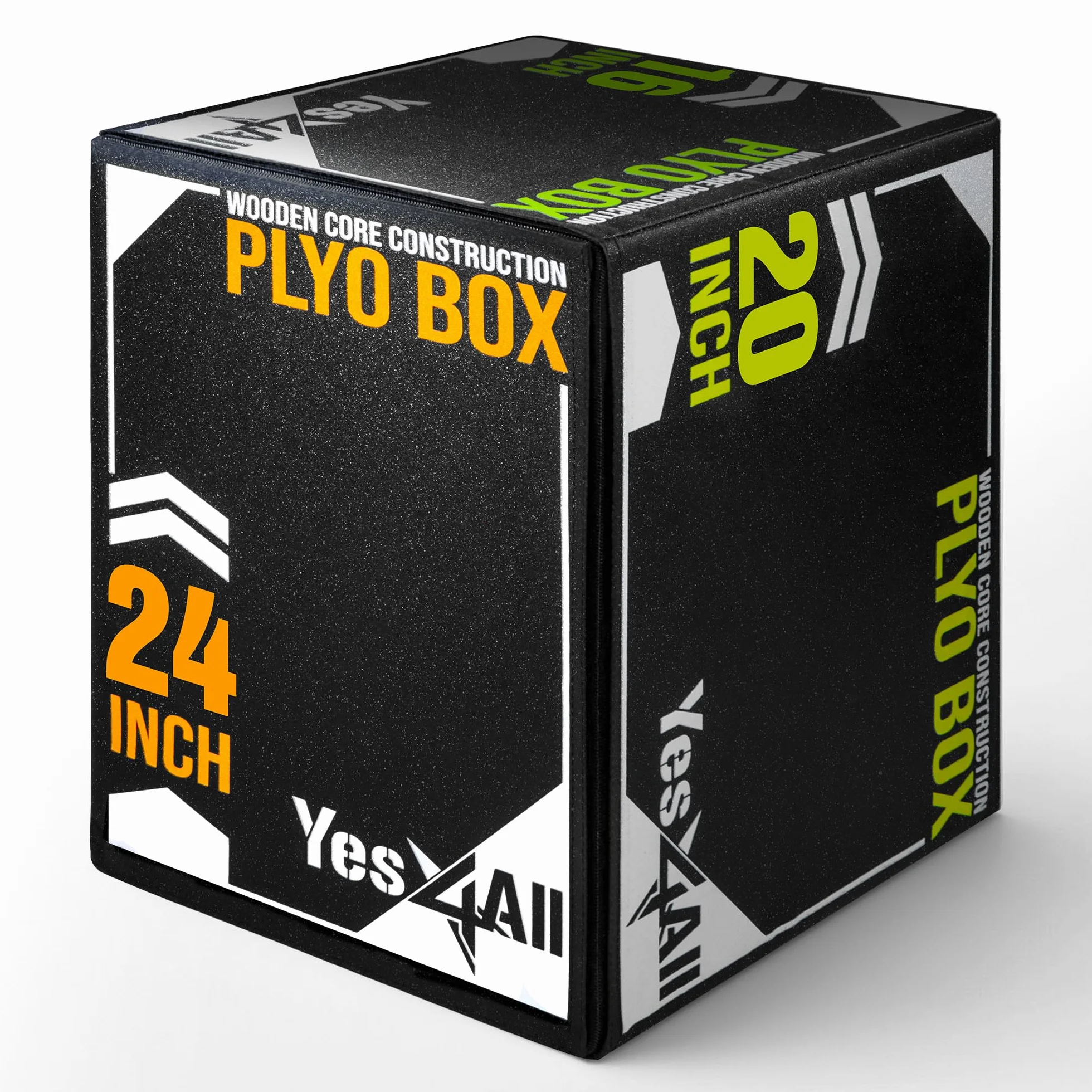 Yes4All 3 in 1 Soft Plyo Box con Anima in Legno, Scatola Pliometrica in Schiuma per Esercizi MMA